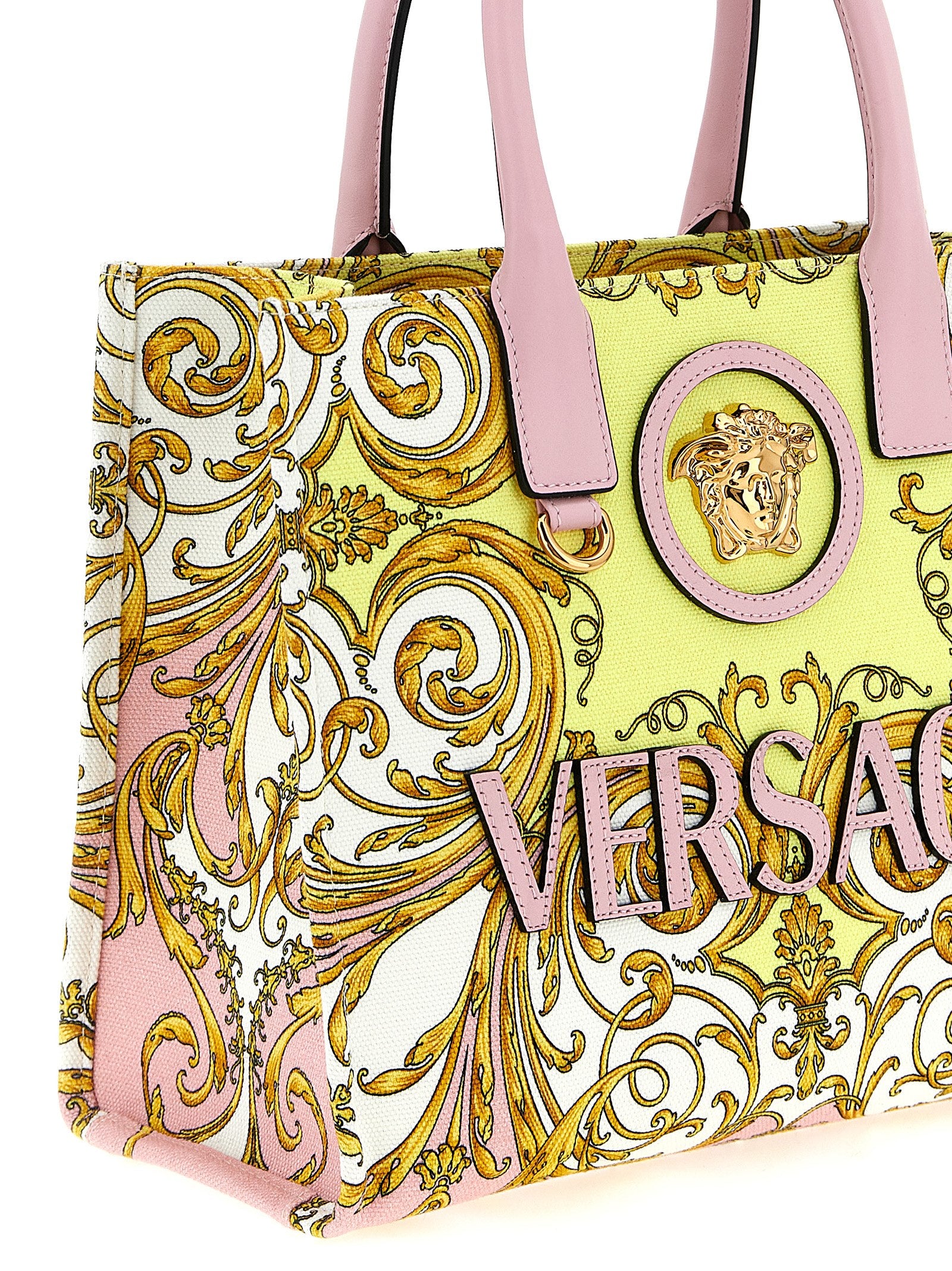 Versace Multicolor Cotton Tote Women's Bag