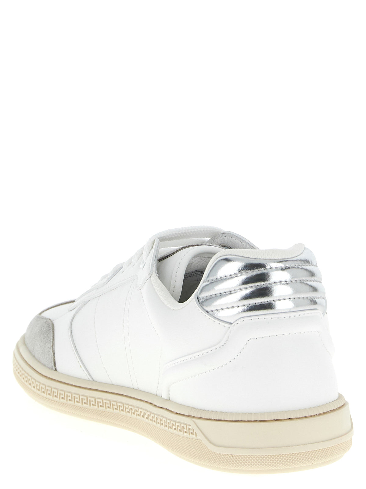 Versace White Calfskin Low Top Men's Sneakers