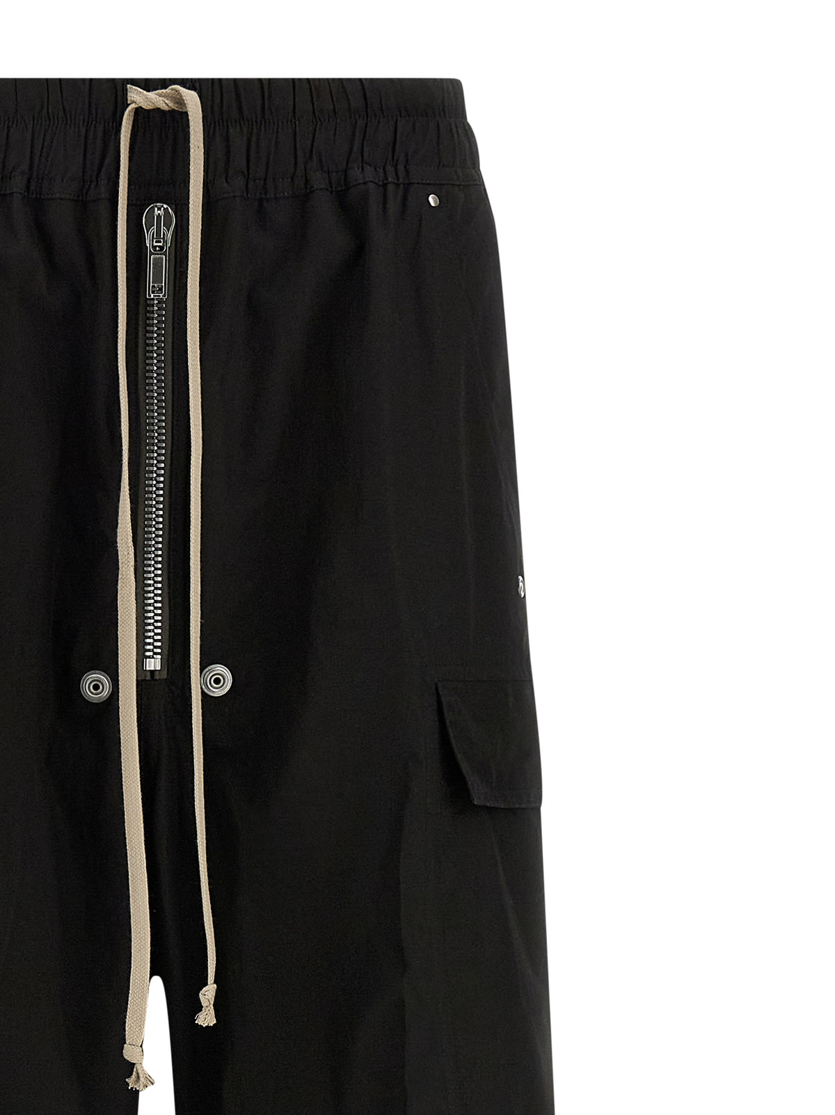 Rick Owens Black Cotton Cargo Women's Pants