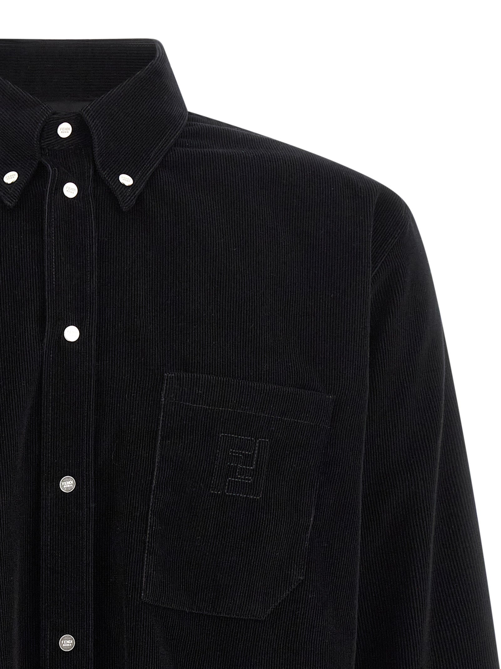 Fendi Black Cotton Men's Blouse