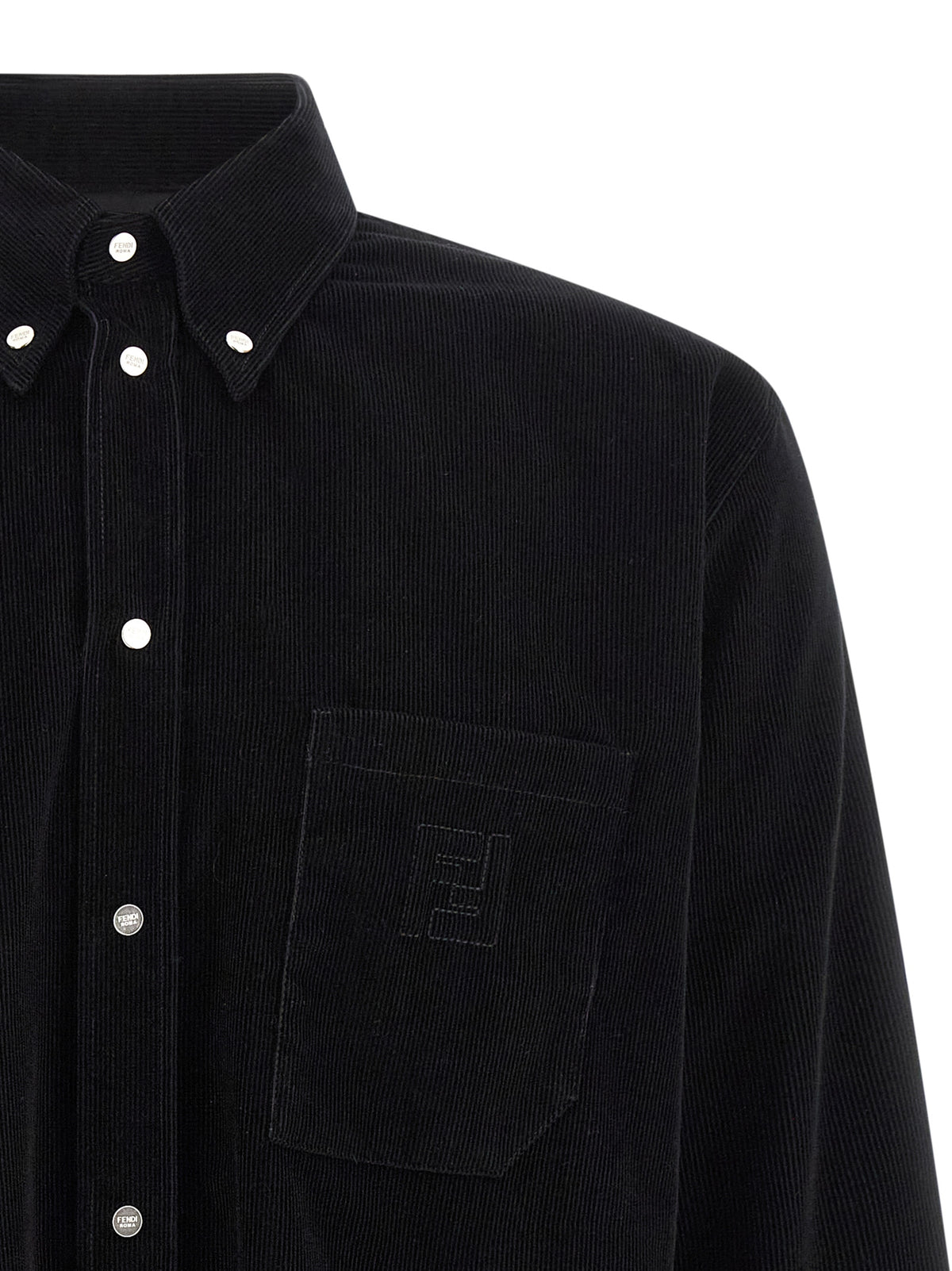 Fendi Black Cotton Men's Blouse