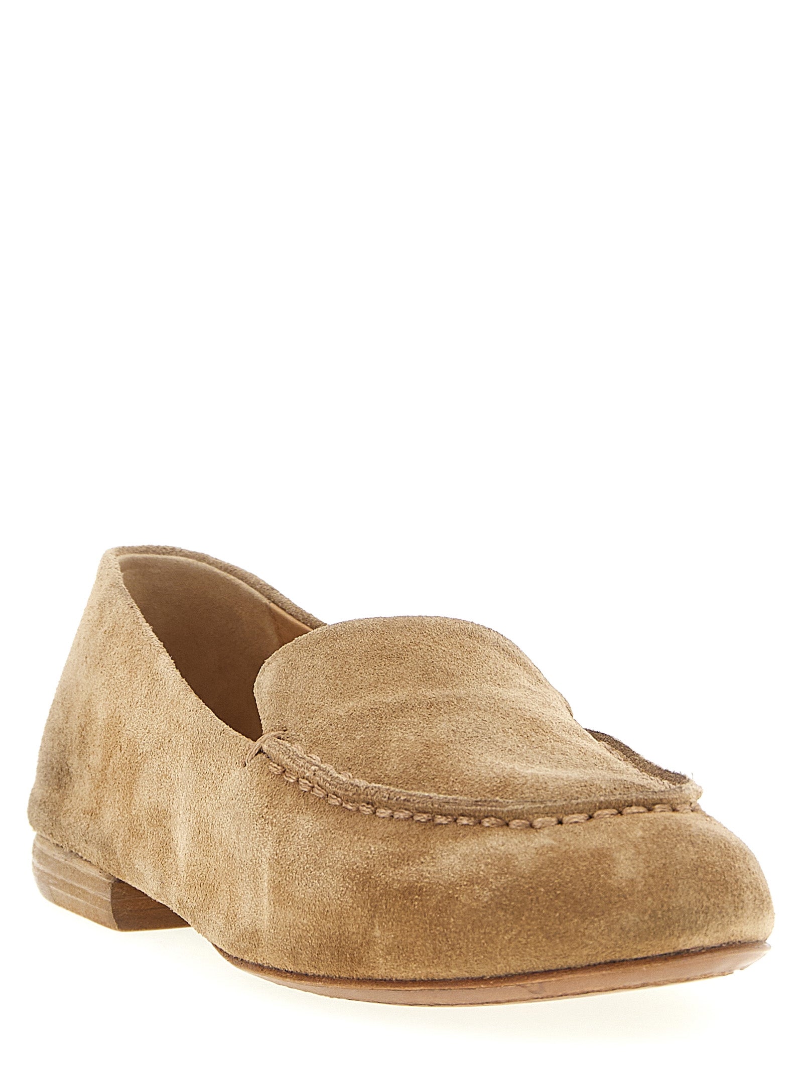 Marsell Beige Calfskin Slip-On Women's Loafers