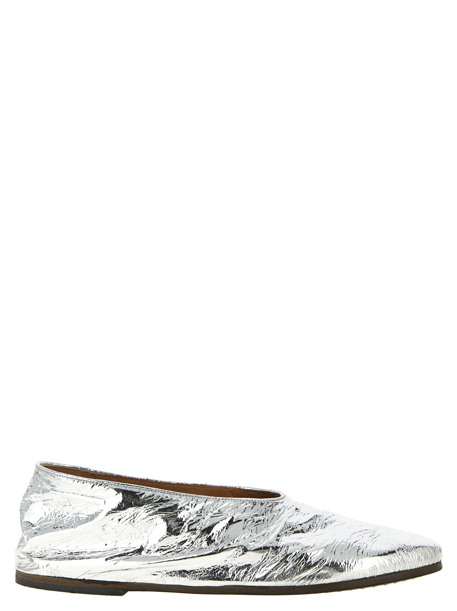 Marsell Silver Calfskin Ballet Women's Flats