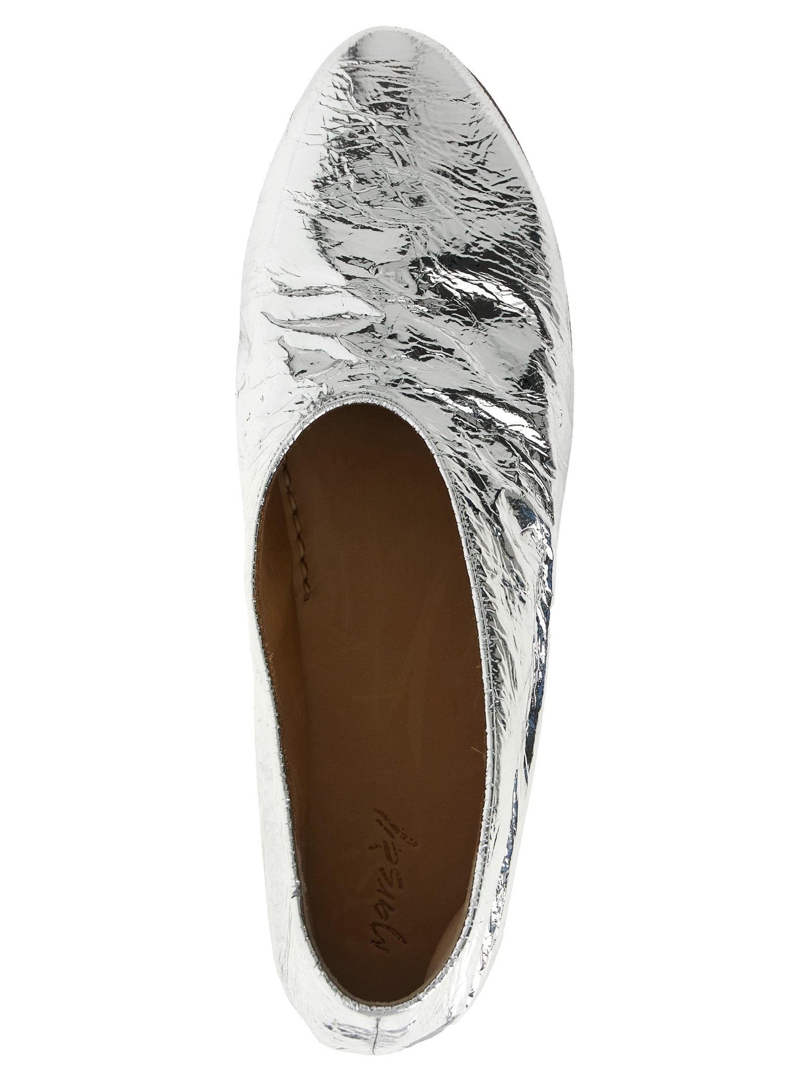 Marsell Silver Calfskin Ballet Women's Flats