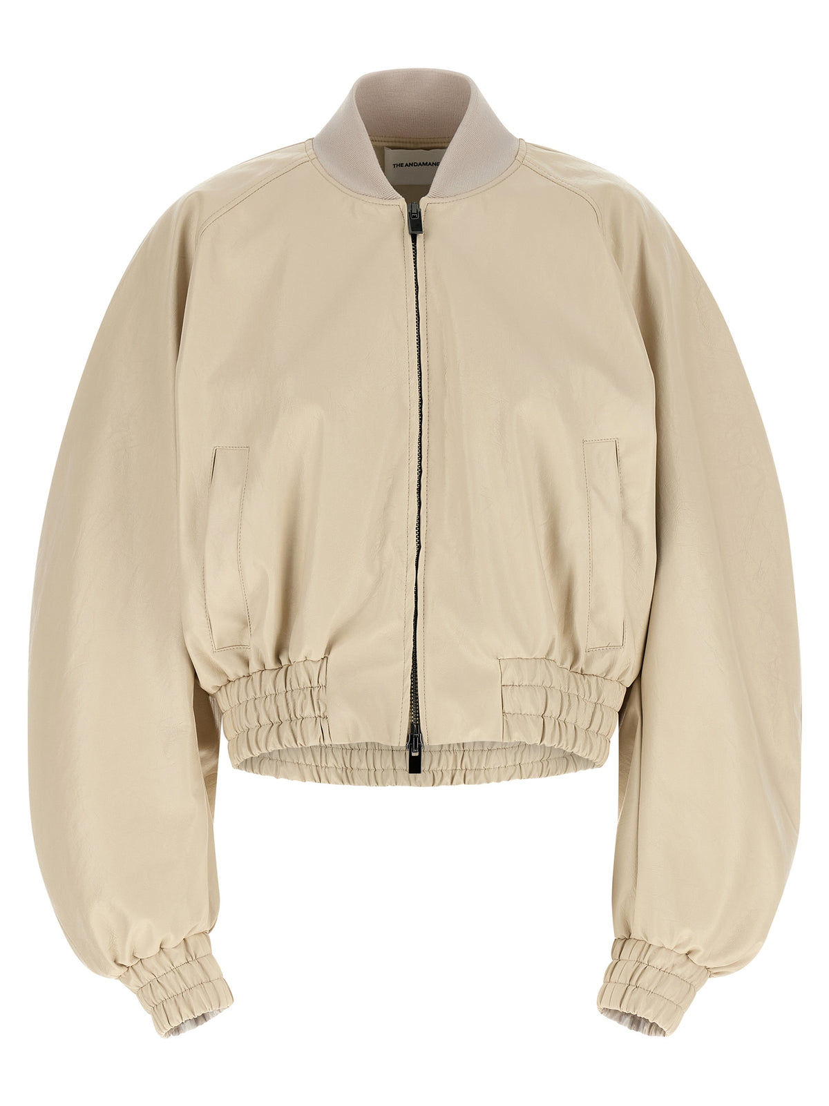 The Andamane Beige Polyethylene Women's Bomber