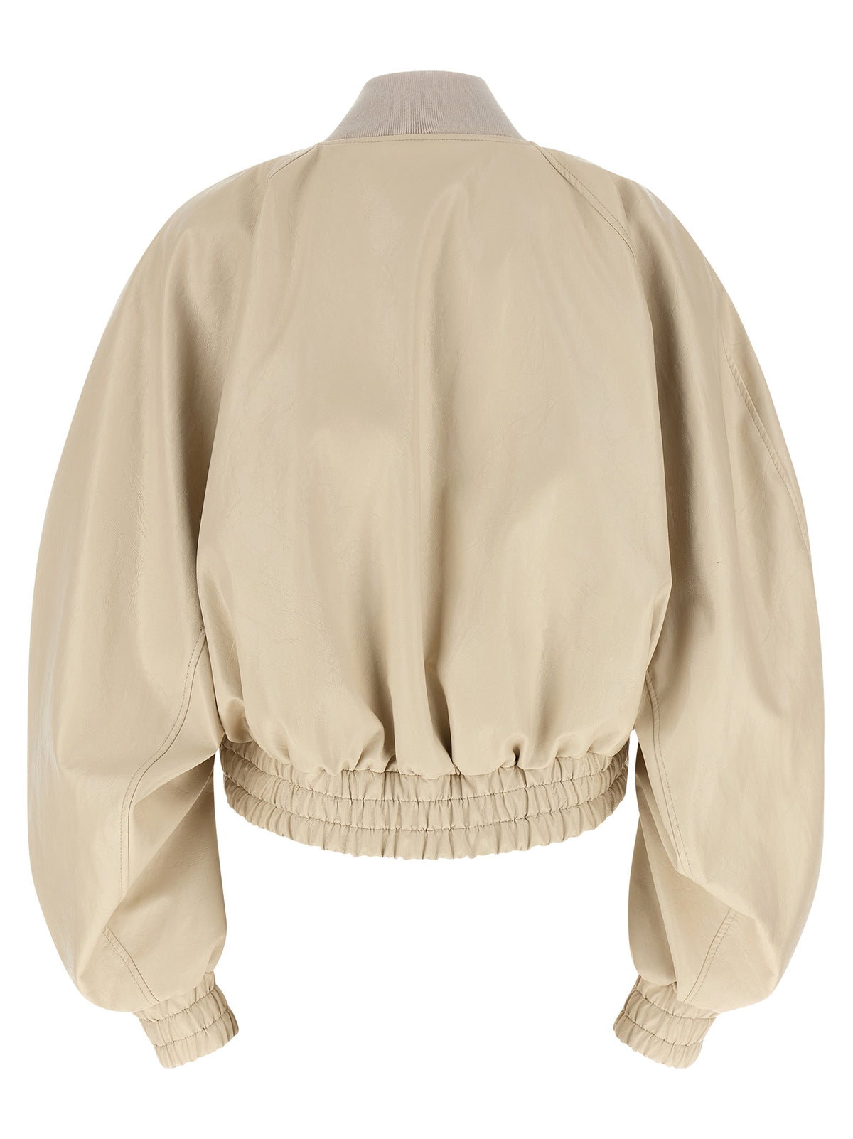 The Andamane Beige Polyethylene Women's Bomber