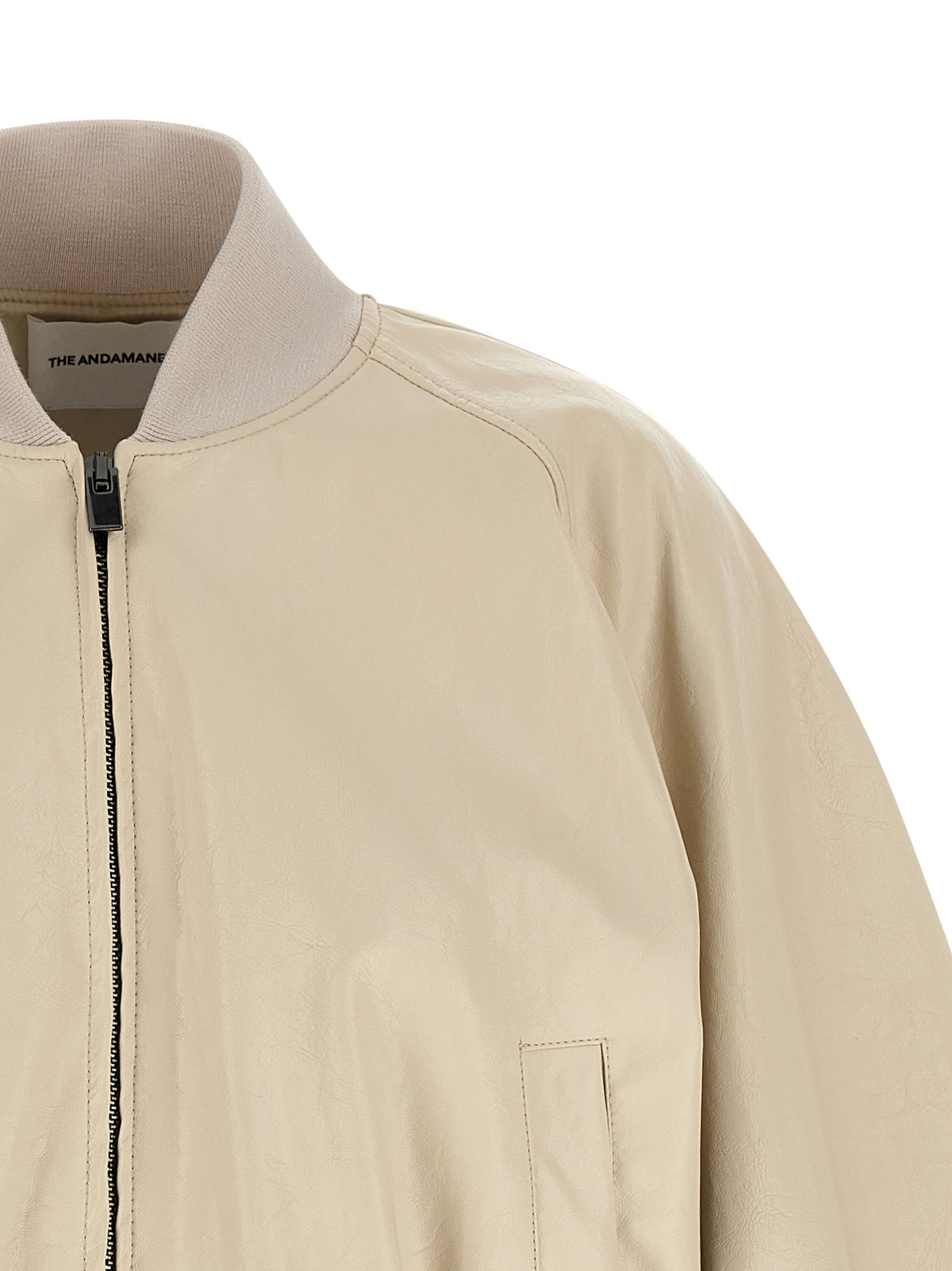 The Andamane Beige Polyethylene Women's Bomber