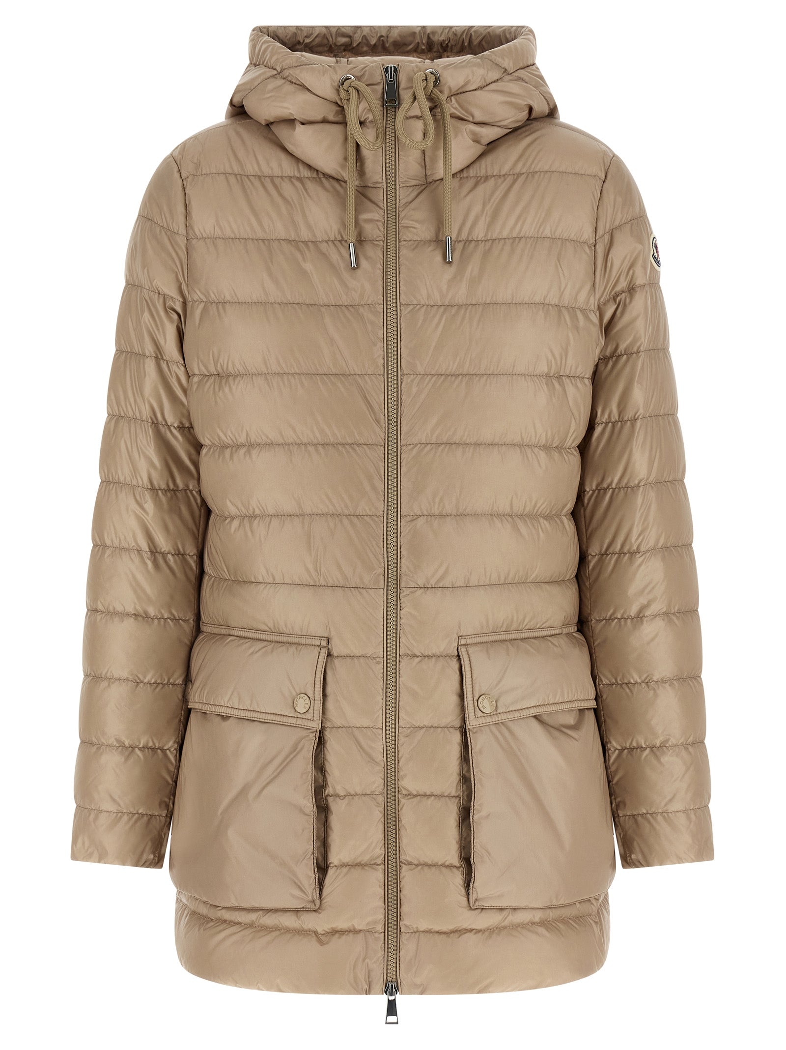 Moncler Beige Polyamide Full-Length Women's Jacket