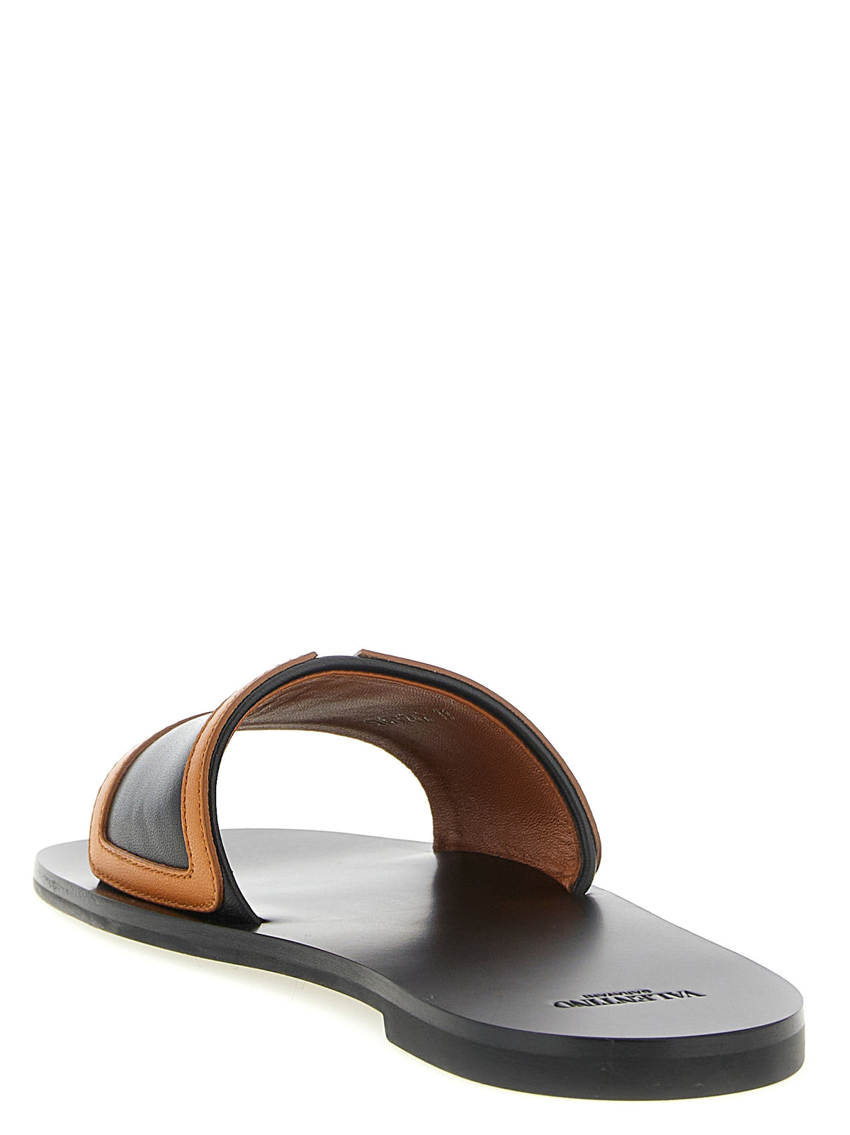 Valentino Garavani Brown Lamb Leather Women's Slides