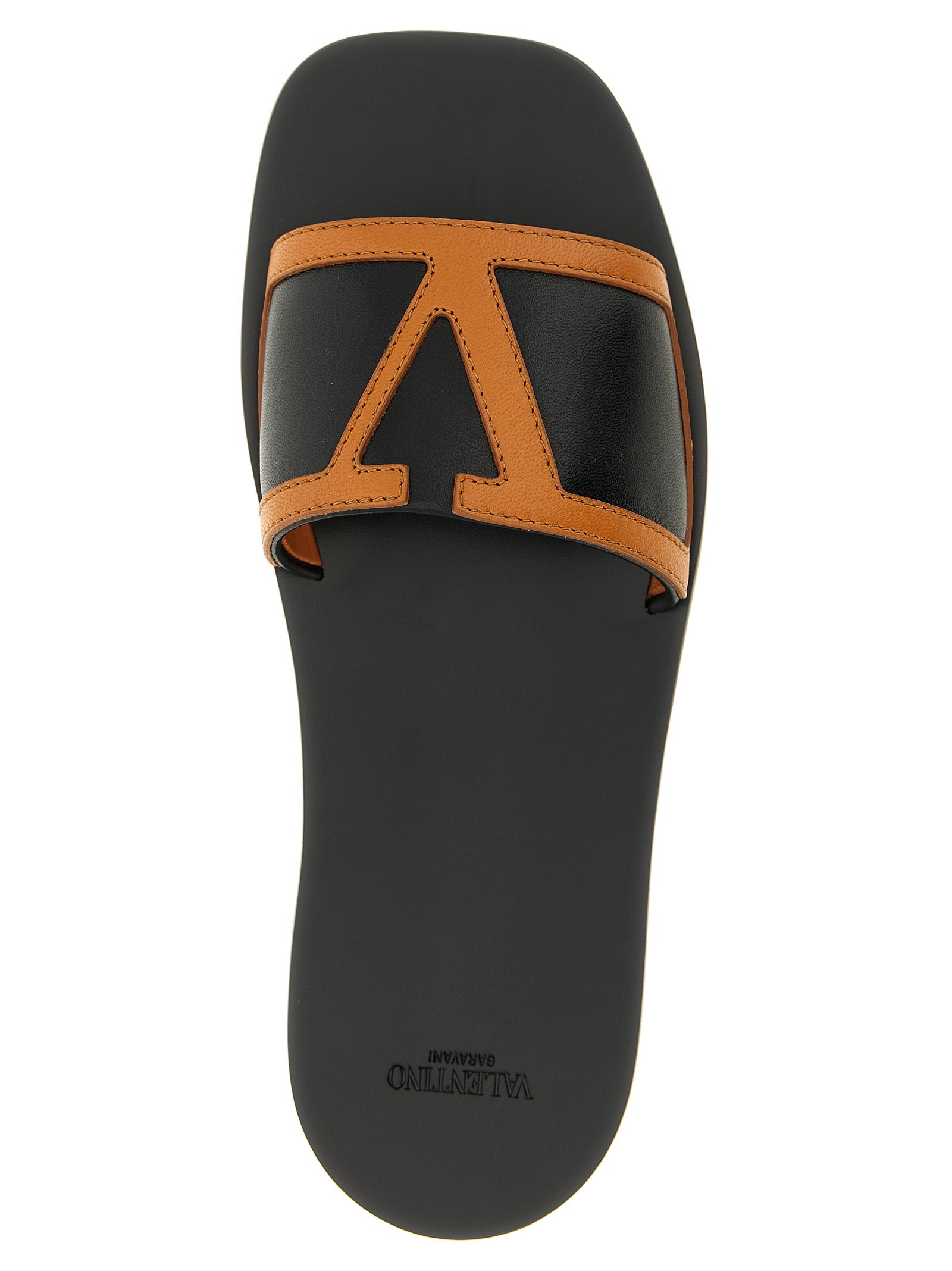 Valentino Garavani Brown Lamb Leather Women's Slides