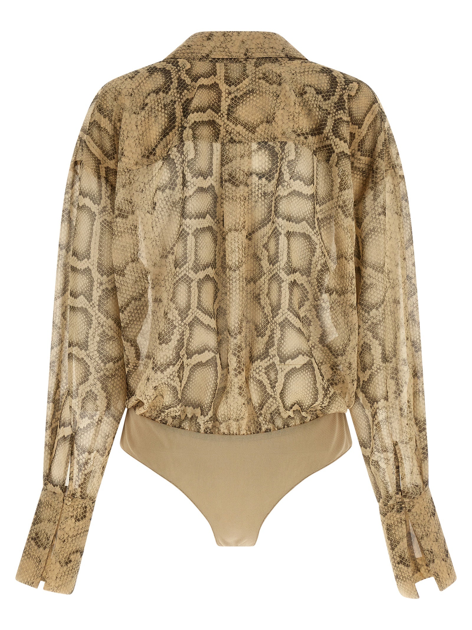 The Andamane Beige Polyester Women's Bodysuit