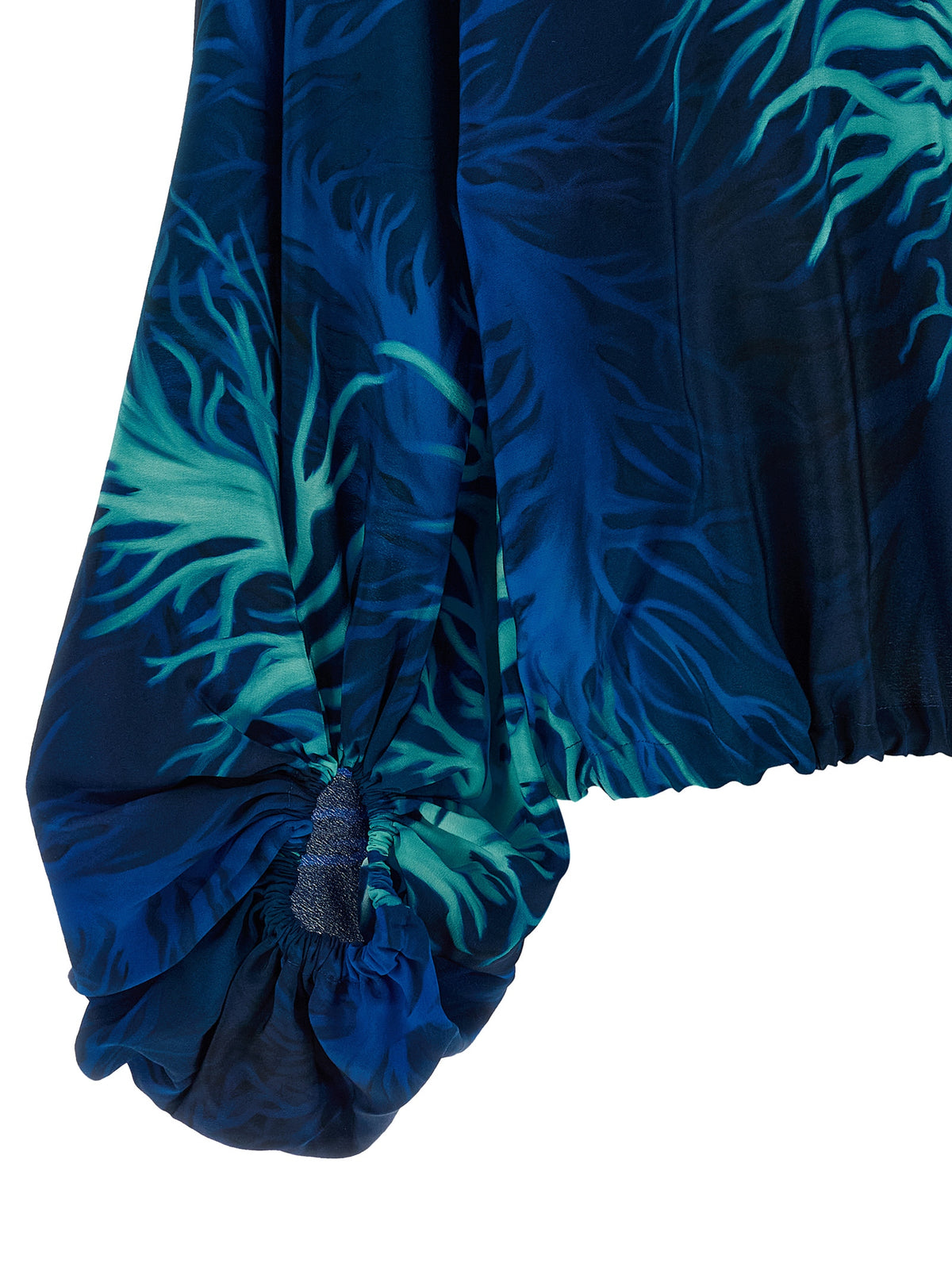 F.R.S. - FOR RESTLESS SLEEPERS Blue Silk Women's Blouse