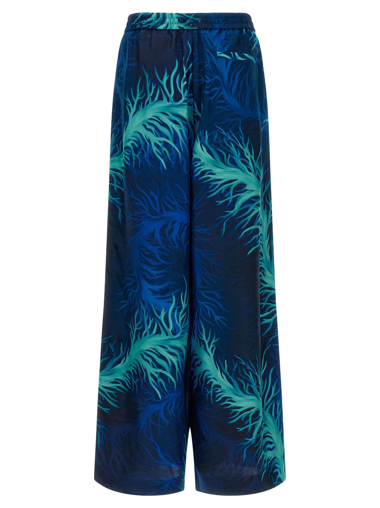 F.R.S. - FOR RESTLESS SLEEPERS Blue Silk Casual Women's Pants
