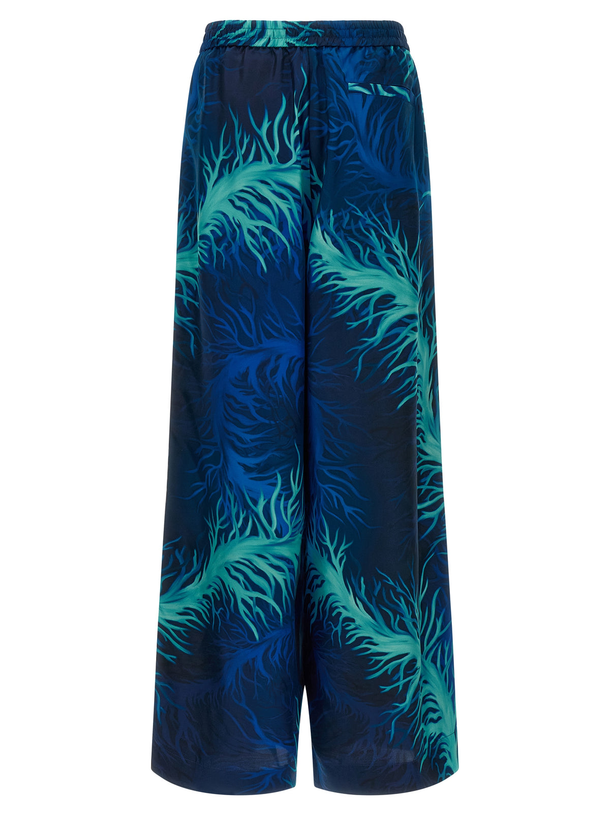 F.R.S. - FOR RESTLESS SLEEPERS Blue Silk Casual Women's Pants