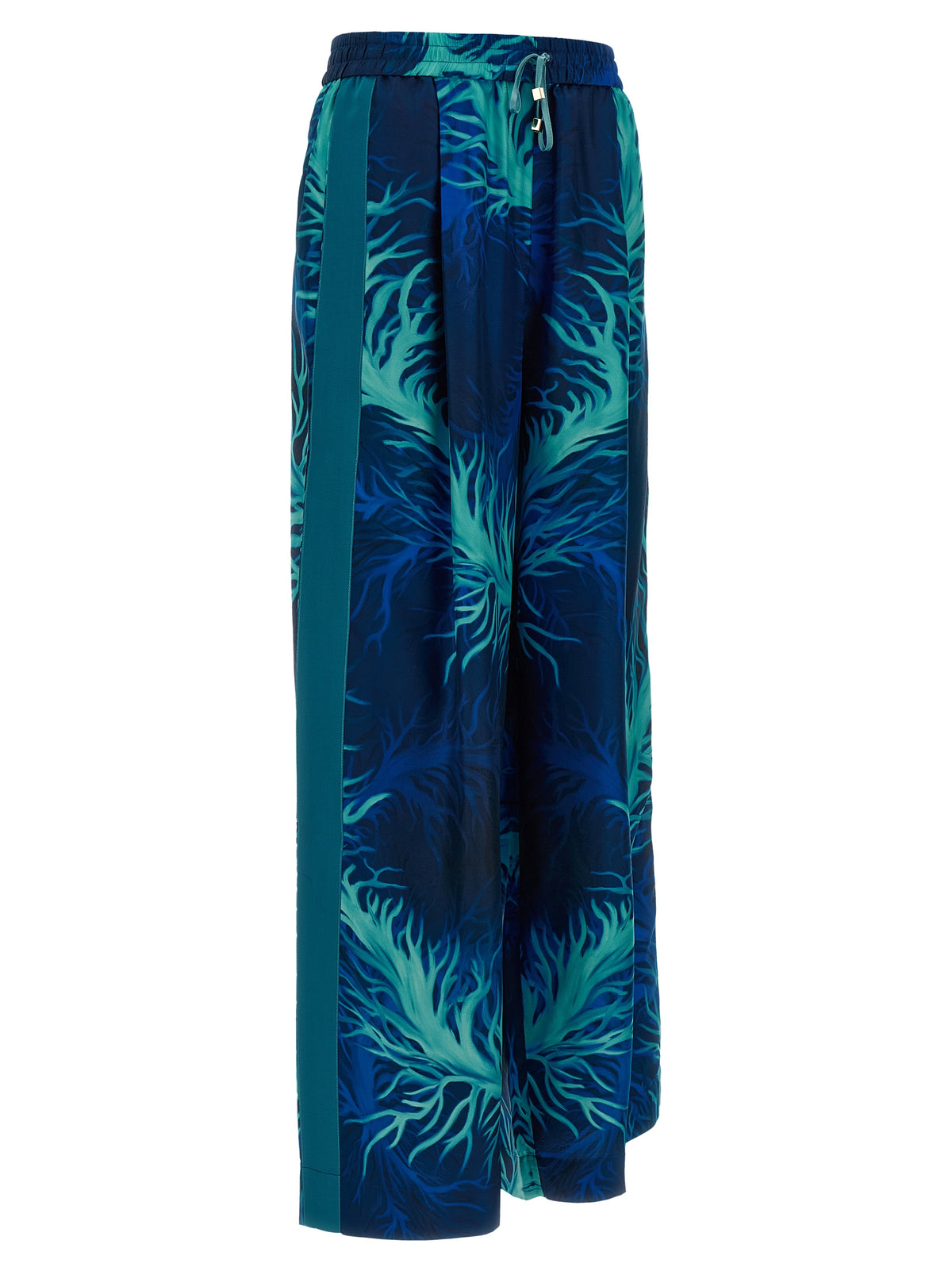 F.R.S. - FOR RESTLESS SLEEPERS Blue Silk Casual Women's Pants