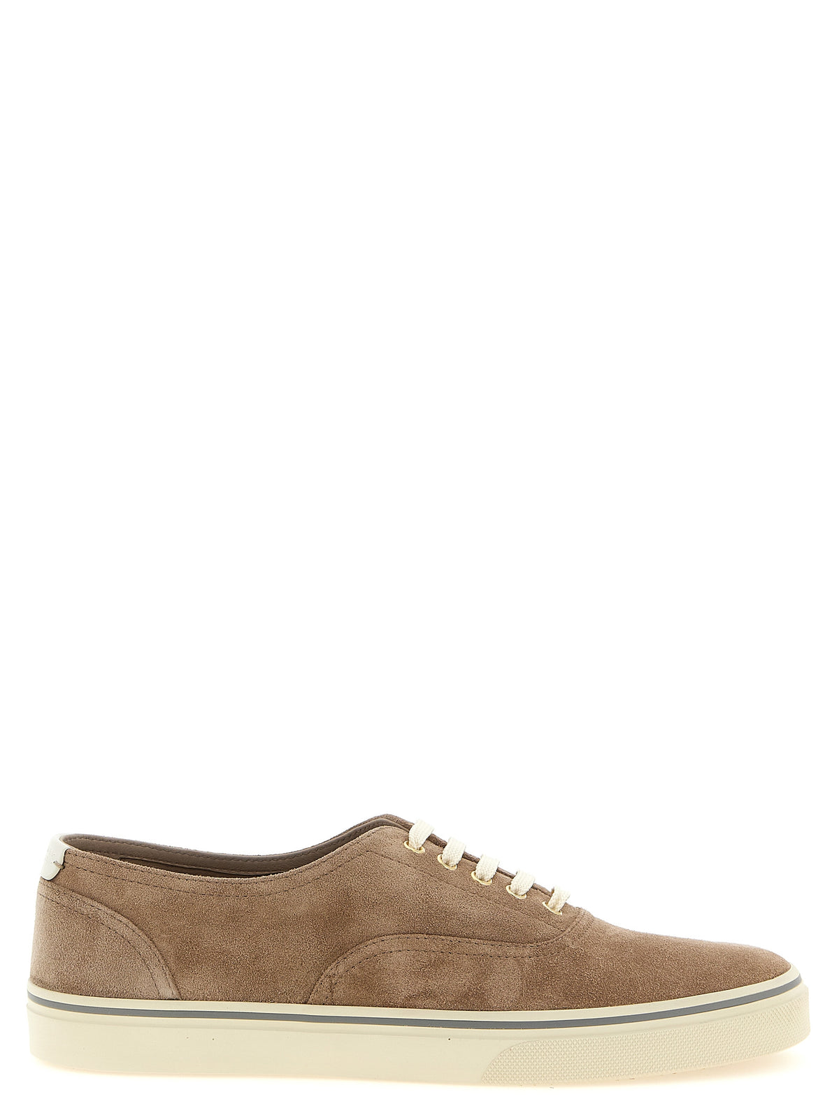 Brunello Cucinelli Beige Calfskin Low Top Men's Sneakers