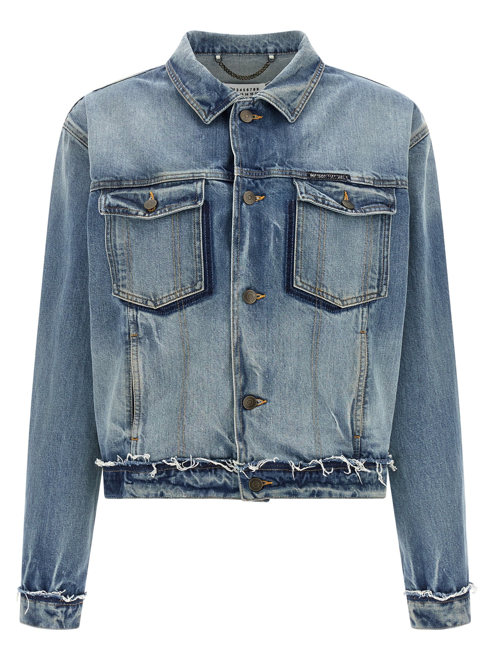 Maison Margiela Blue Cotton Denim Women's Jacket