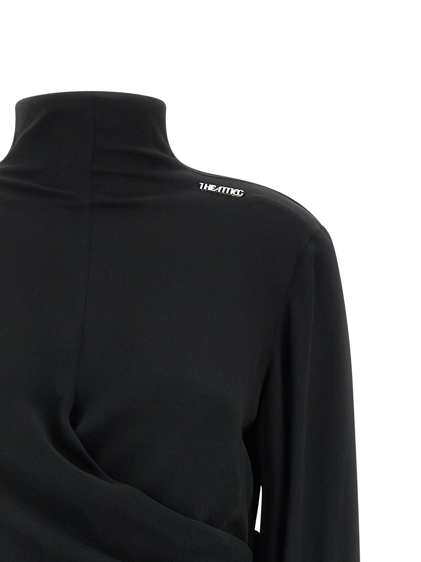The Attico Black Acetate Tank Women's Tops