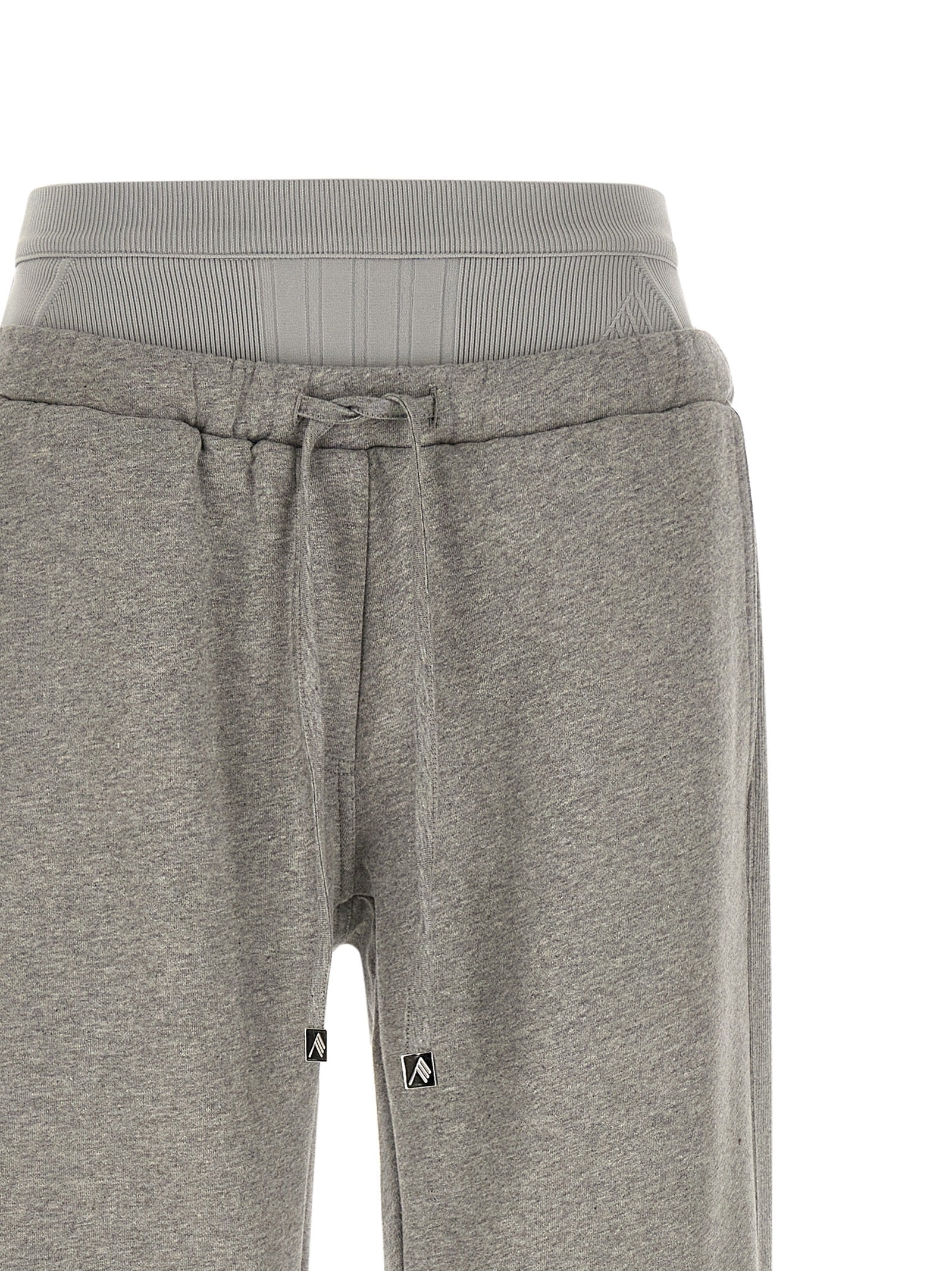 The Attico Gray Cotton Joggers (Workout Women's Pants)