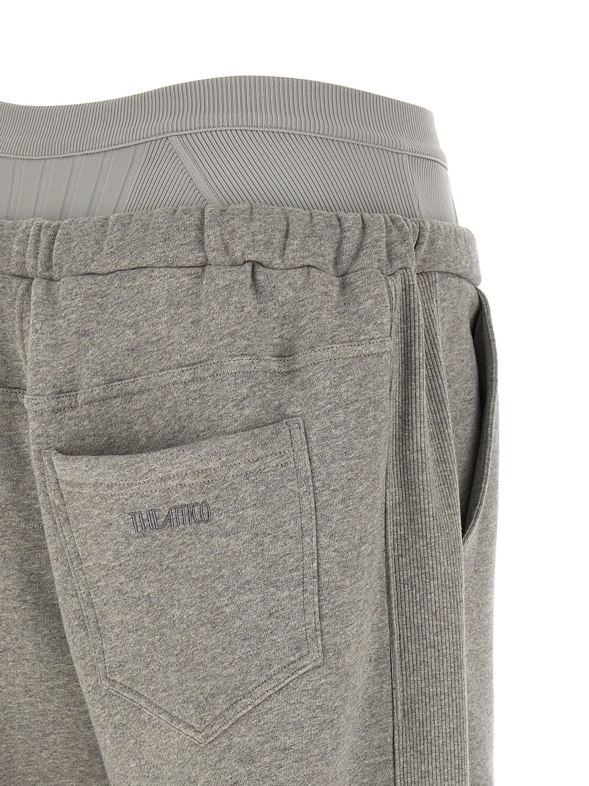 The Attico Gray Cotton Joggers (Workout Women's Pants)
