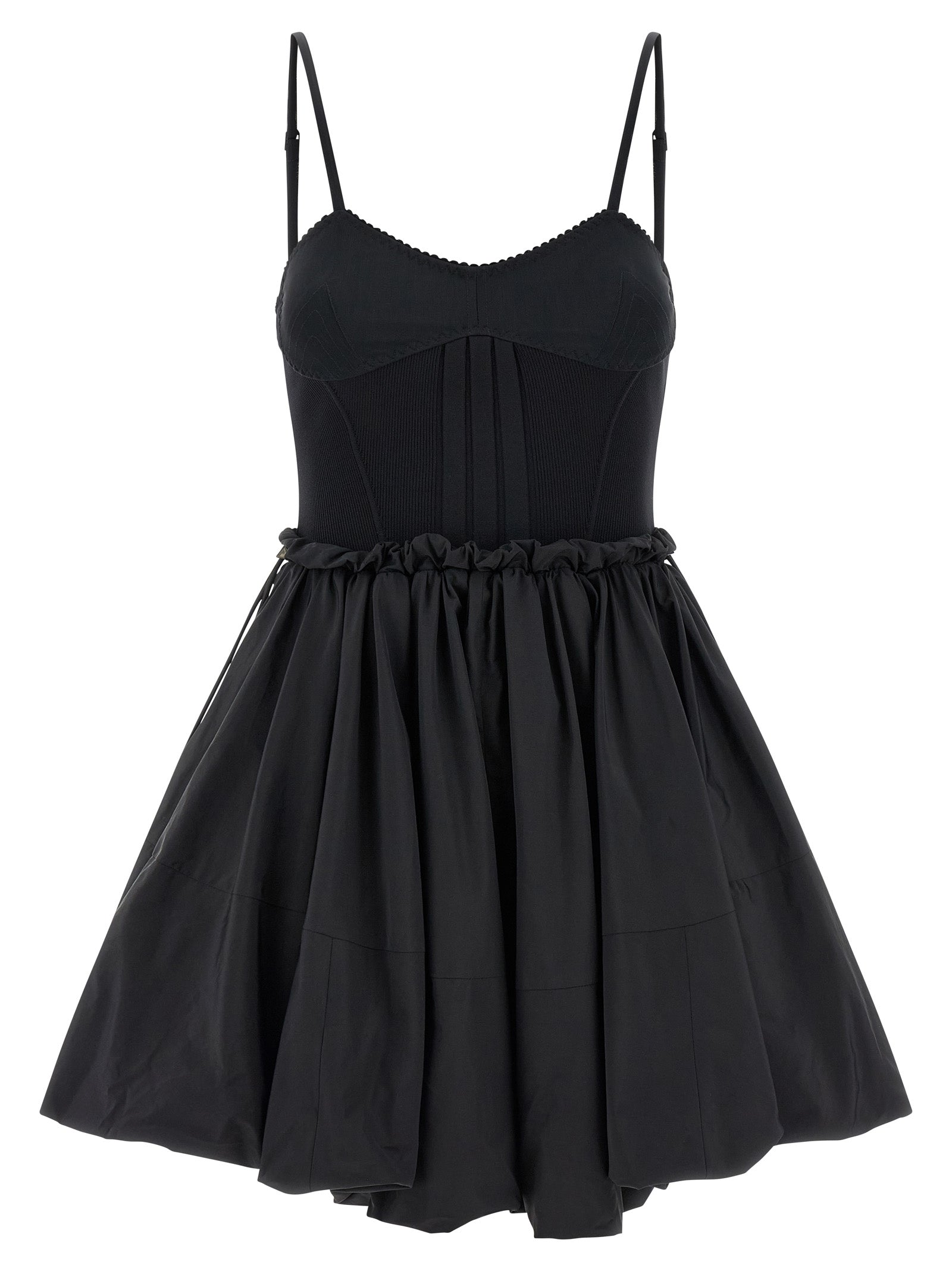 The Attico Black Polyamide Short Women's Dress