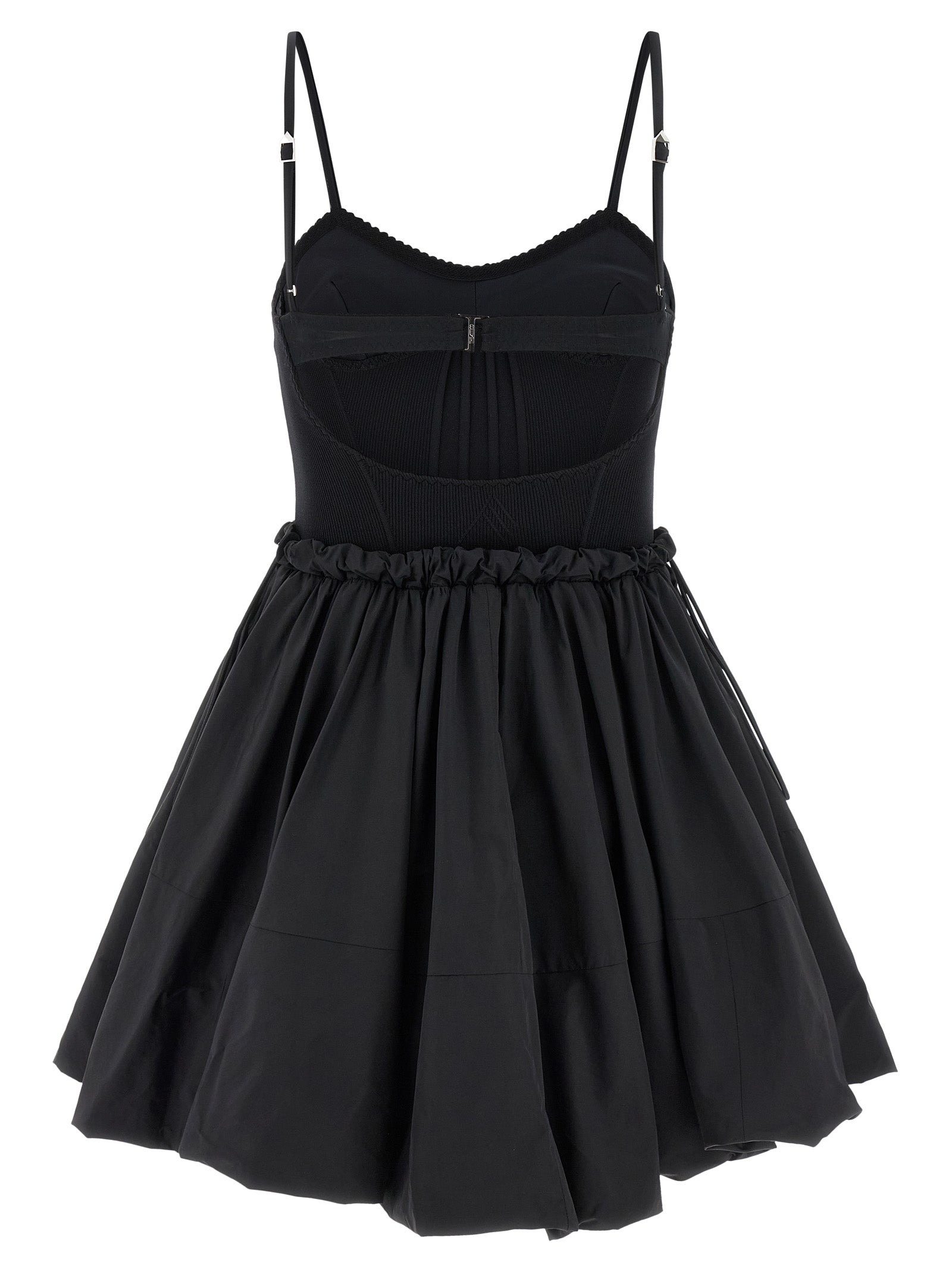 The Attico Black Polyamide Short Women's Dress