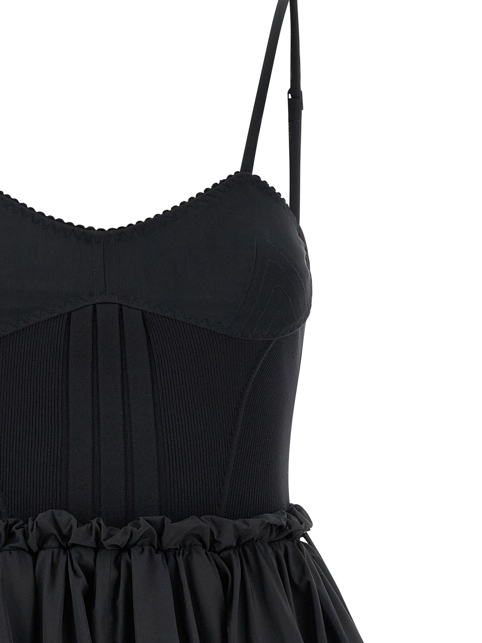 The Attico Black Polyamide Short Women's Dress