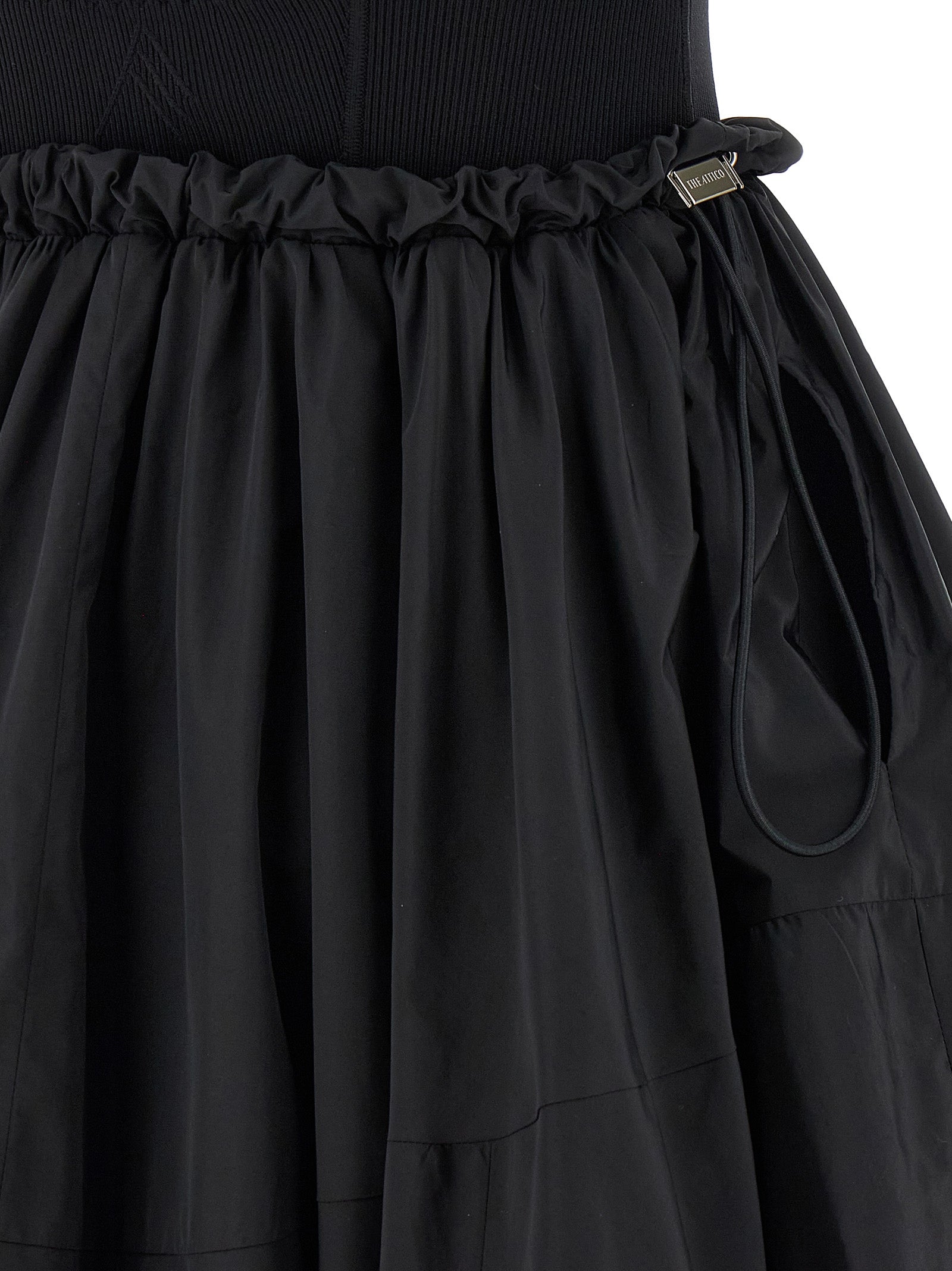 The Attico Black Polyamide Short Women's Dress