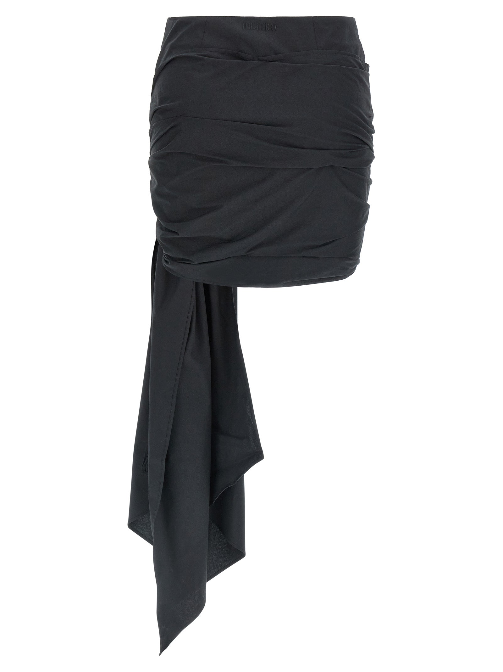 The Attico Black Cotton Long Women's Skirt