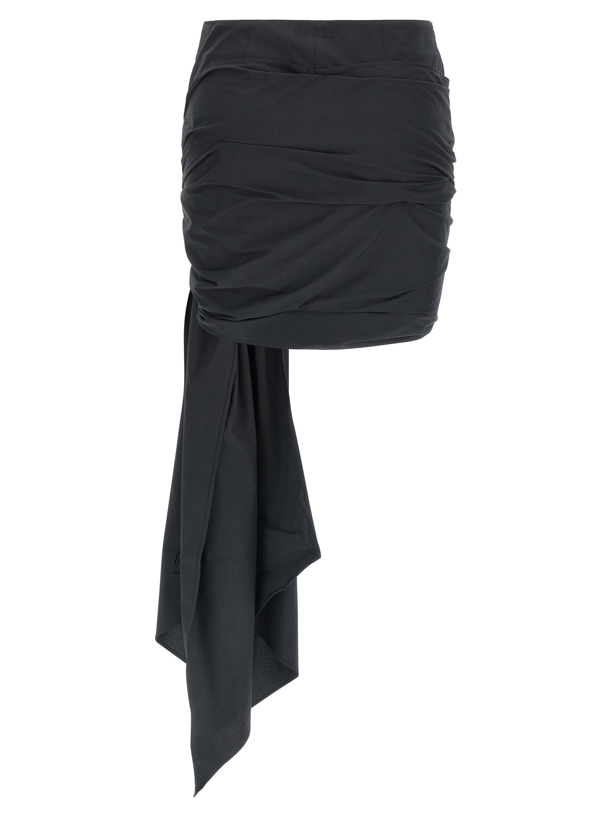 The Attico Black Cotton Long Women's Skirt
