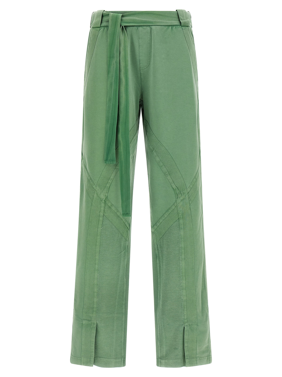 The Attico Bicolor Cotton Casual Women's Pants