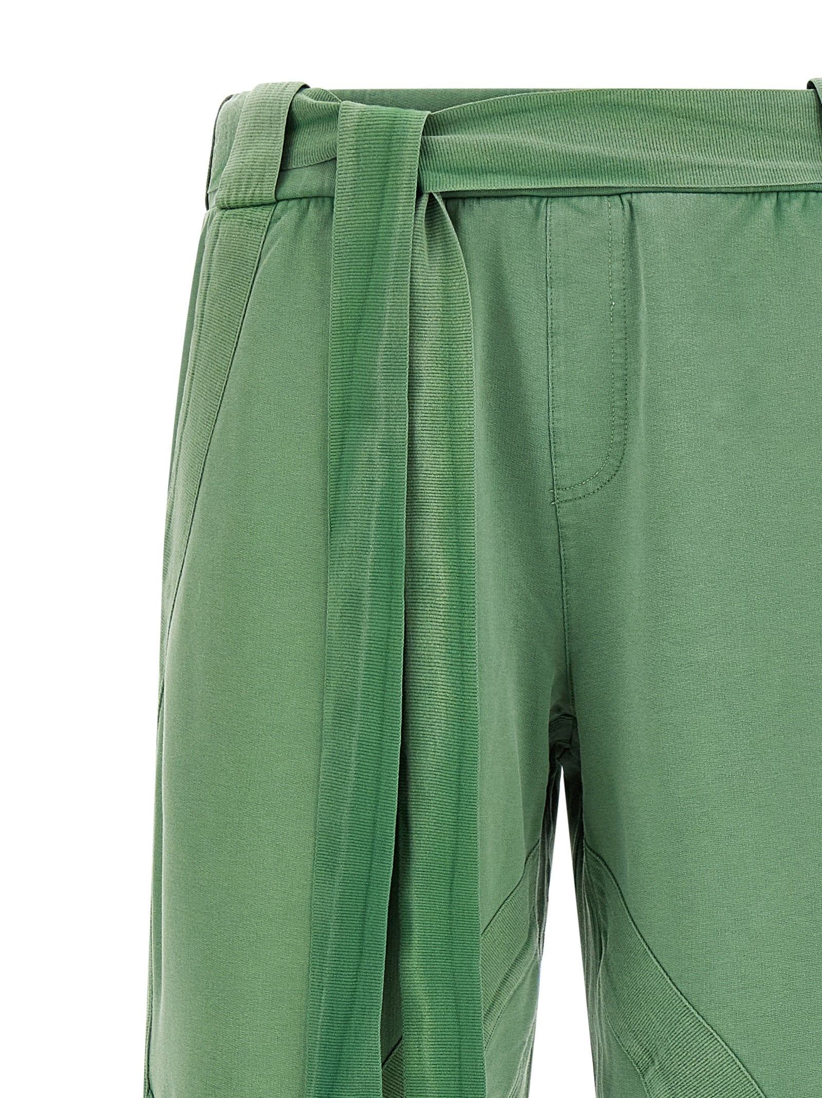 The Attico Bicolor Cotton Casual Women's Pants