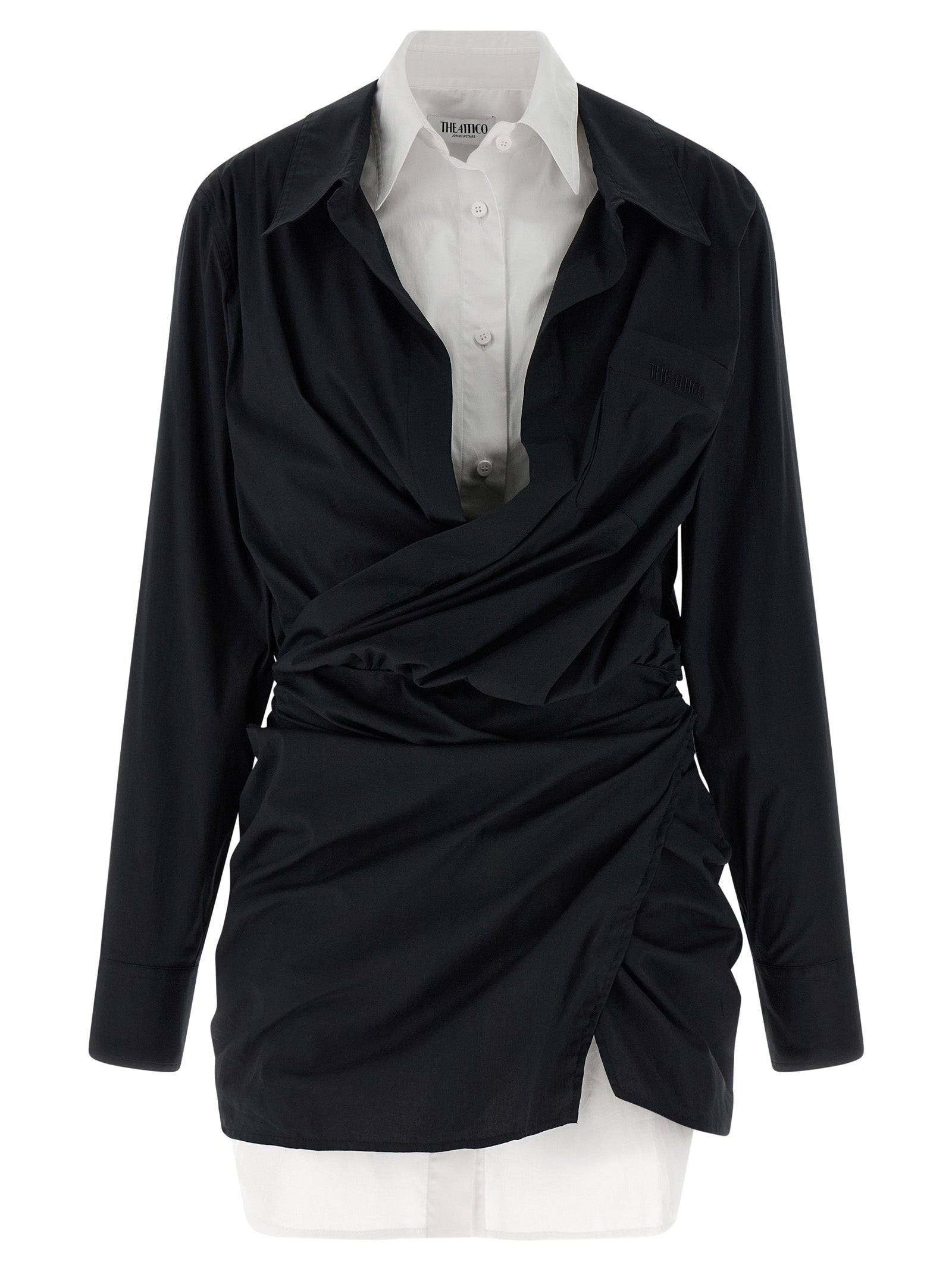 The Attico Bicolor Cotton Short Women's Dress