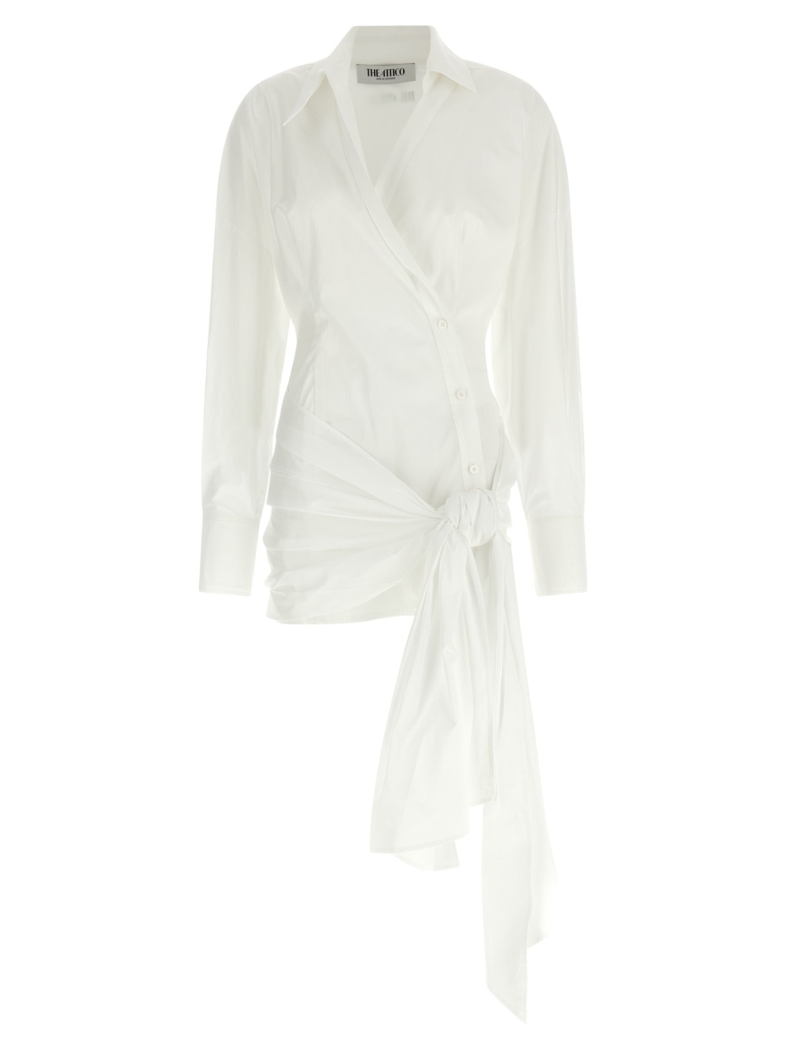The Attico White Cotton Short Women's Dress