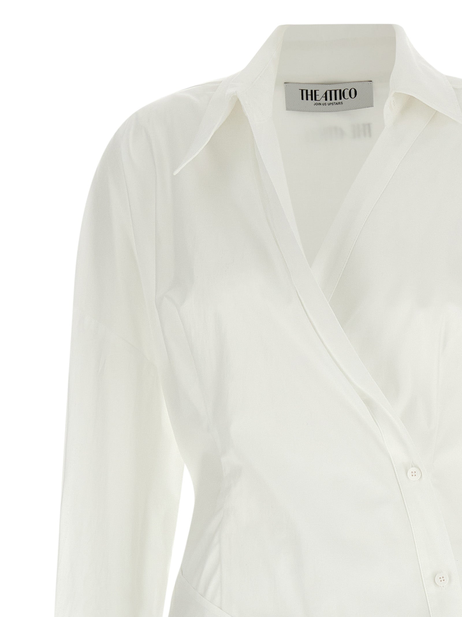 The Attico White Cotton Short Women's Dress