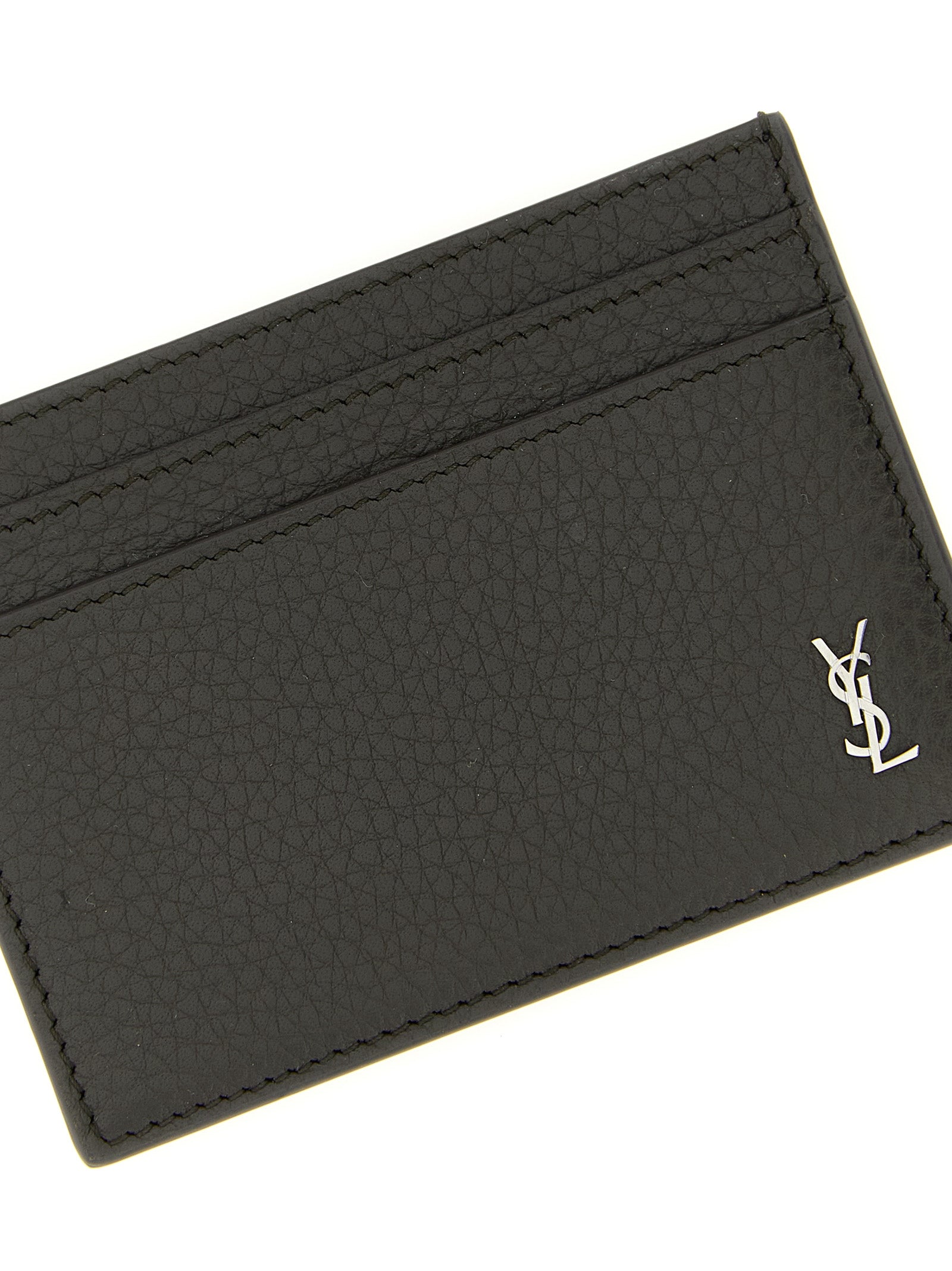 Saint Laurent Brown Calfskin Men's Cardholder
