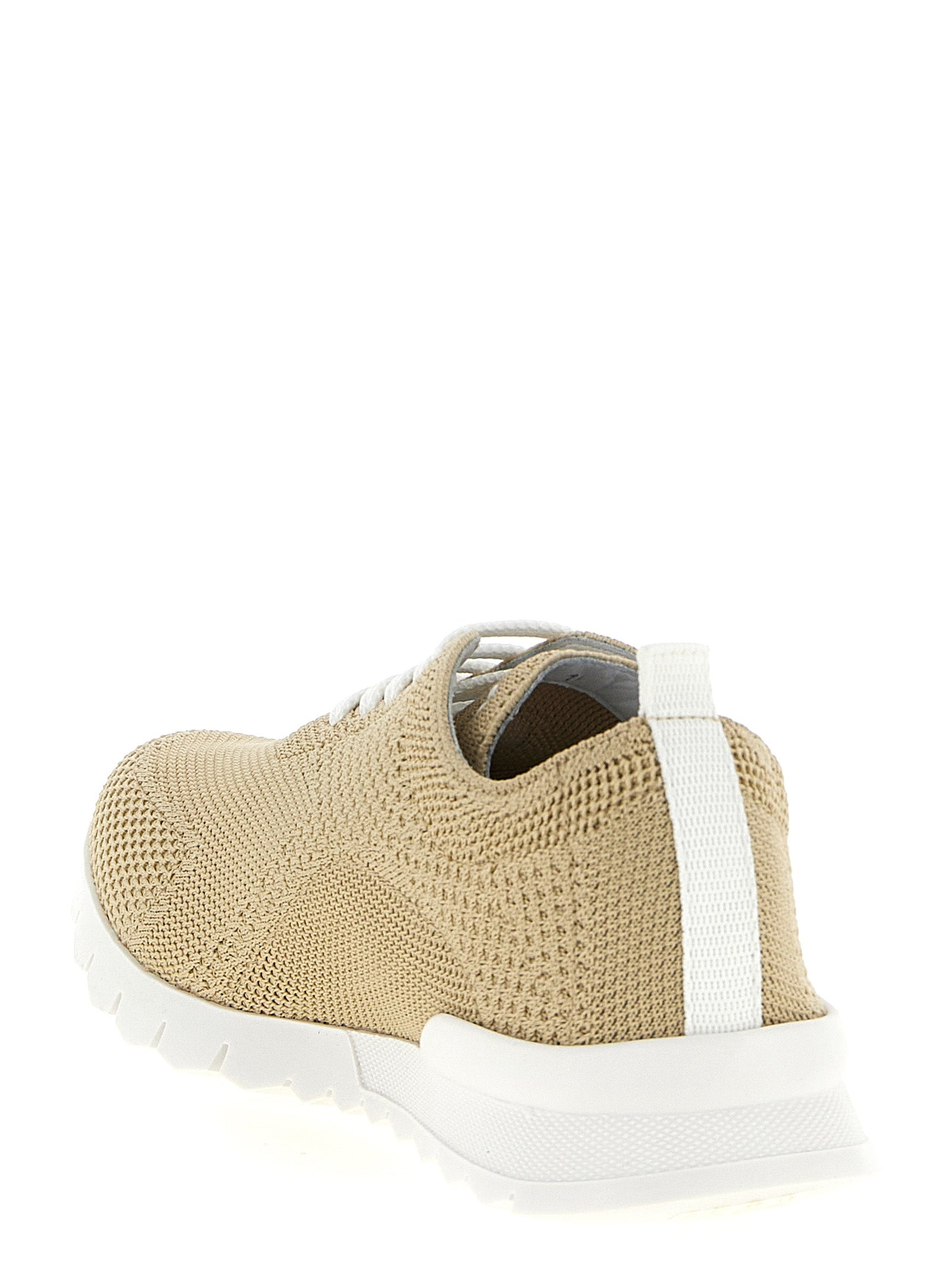 Kiton Beige Cotton Athletic Men's Sneakers