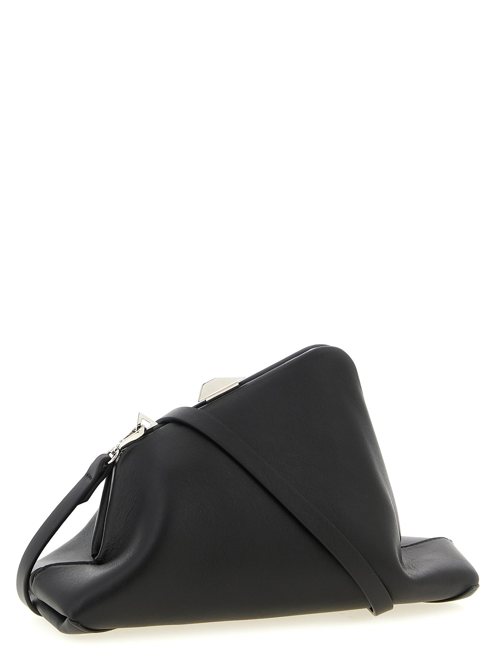 The Attico Black Calfskin Clutch Women's Bag