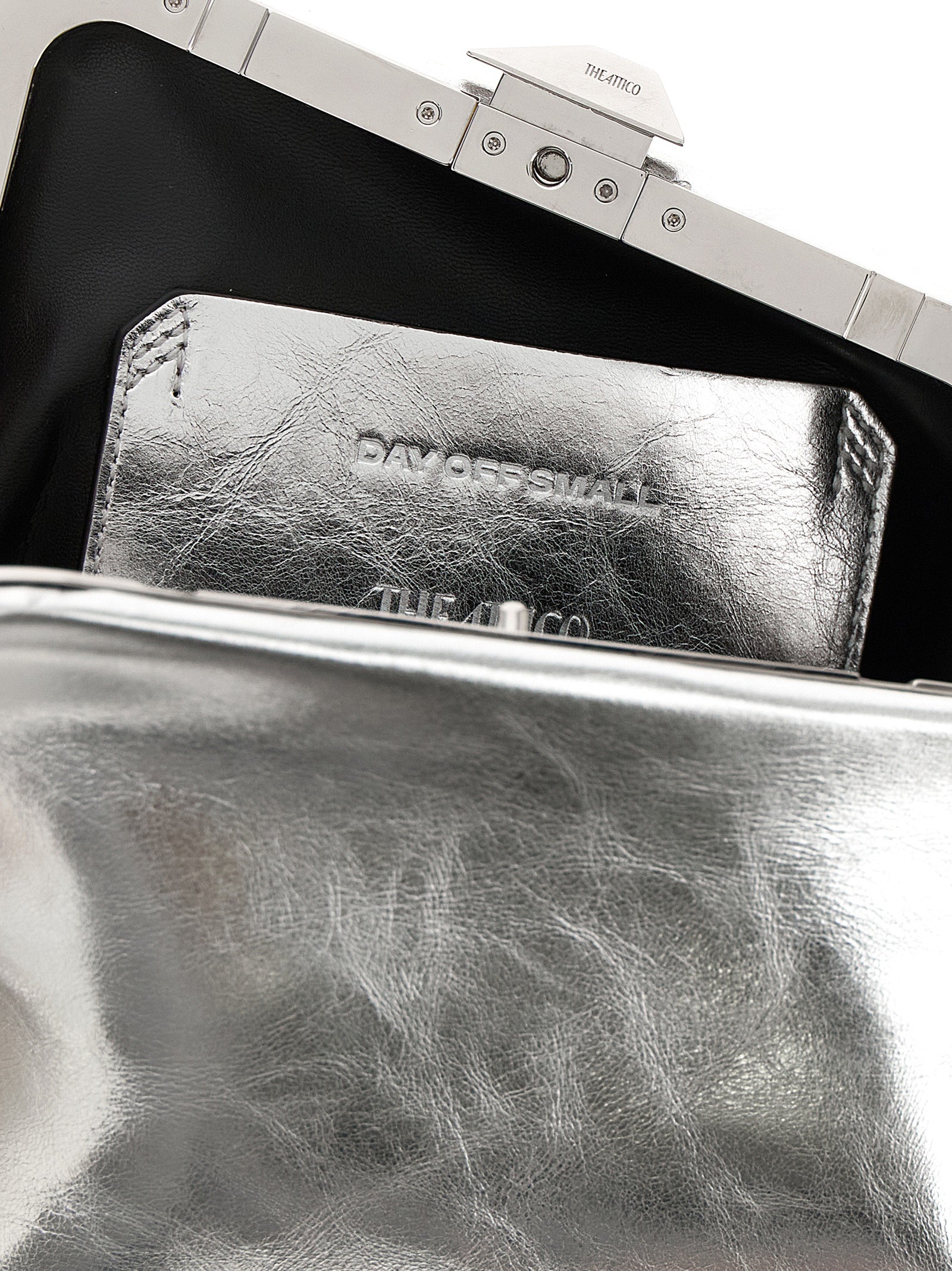 The Attico Silver Calfskin Clutch Women's Bag