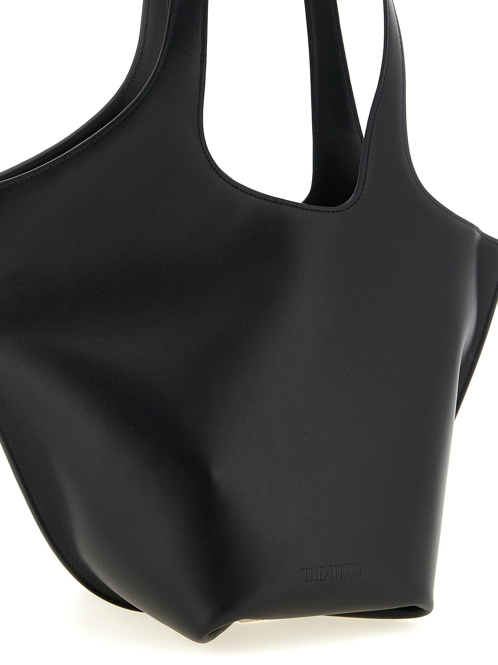 The Attico Black Calfskin Shoulder Women's Bag