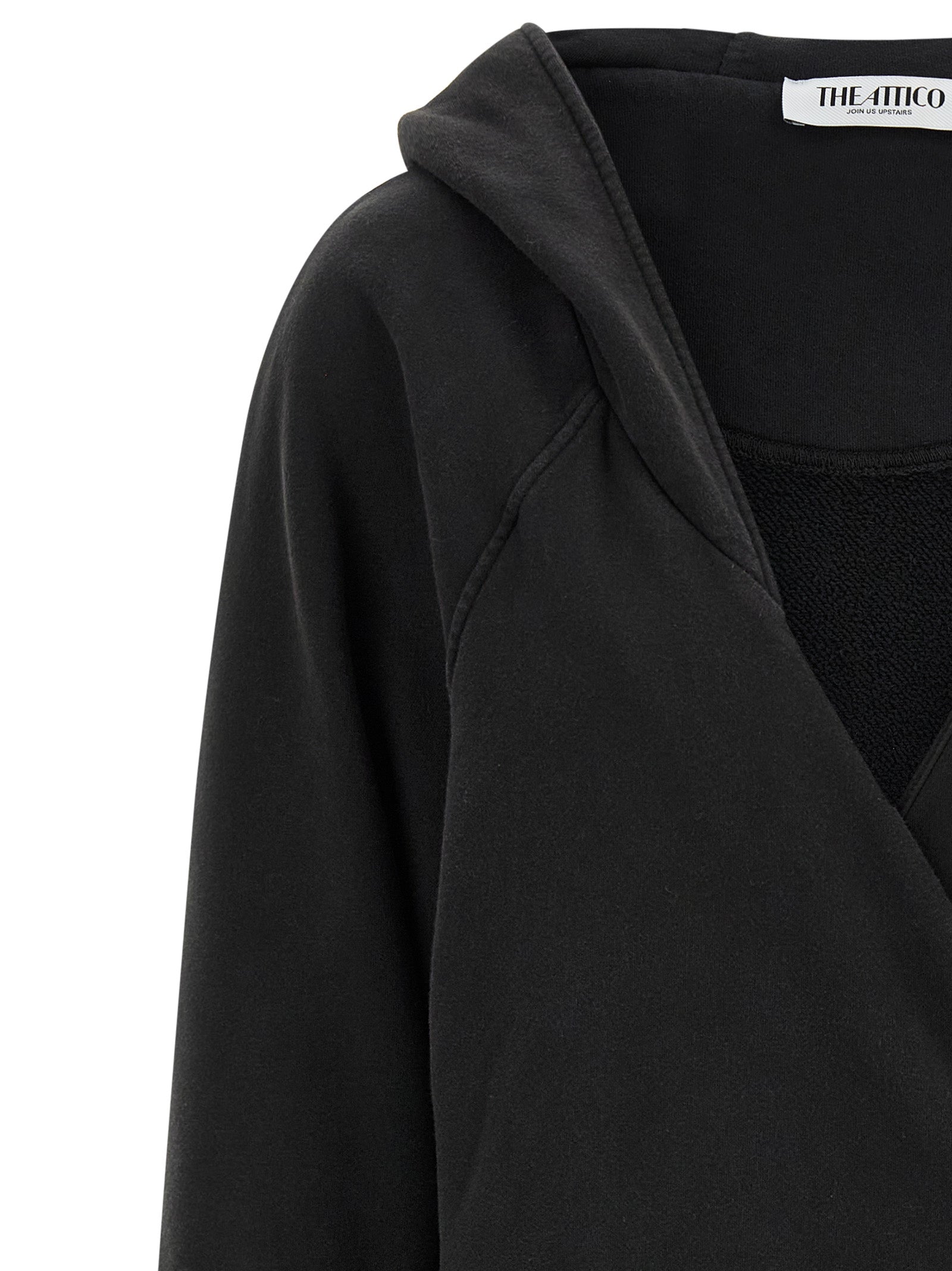 The Attico Black Cotton Short Women's Dress