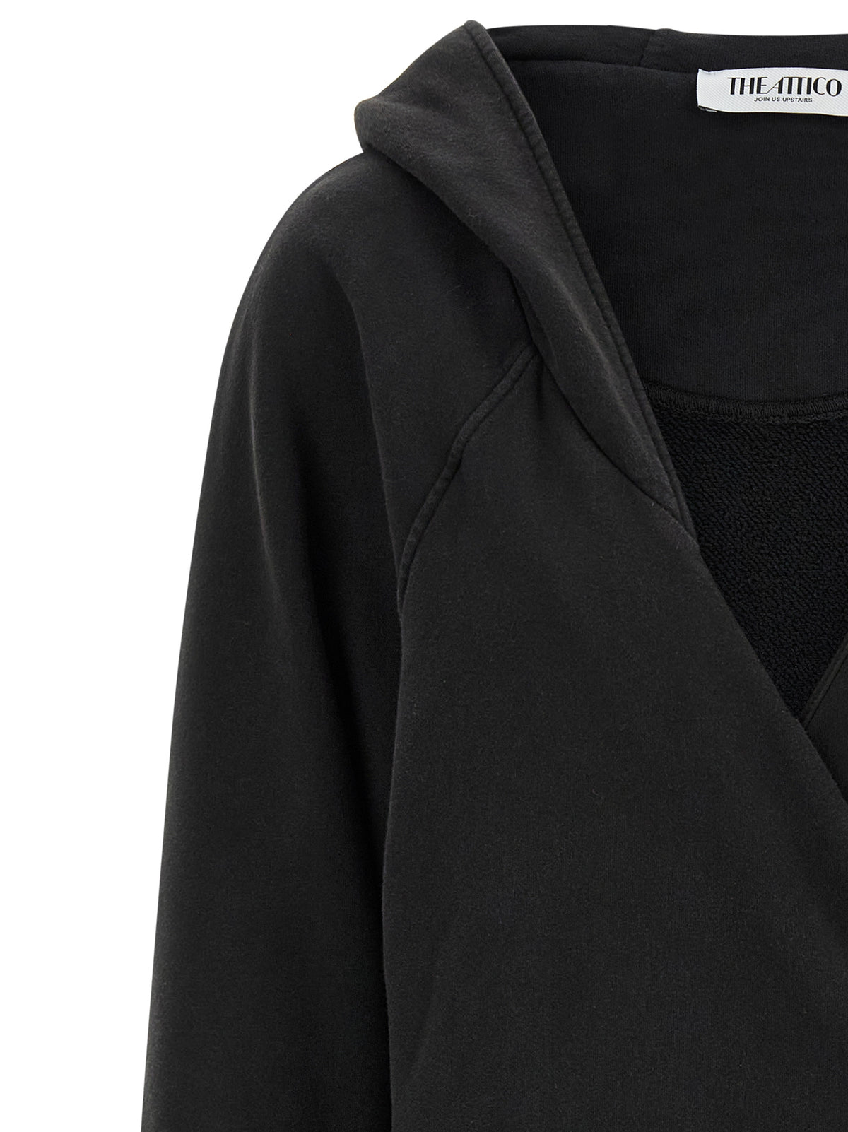The Attico Black Cotton Short Women's Dress