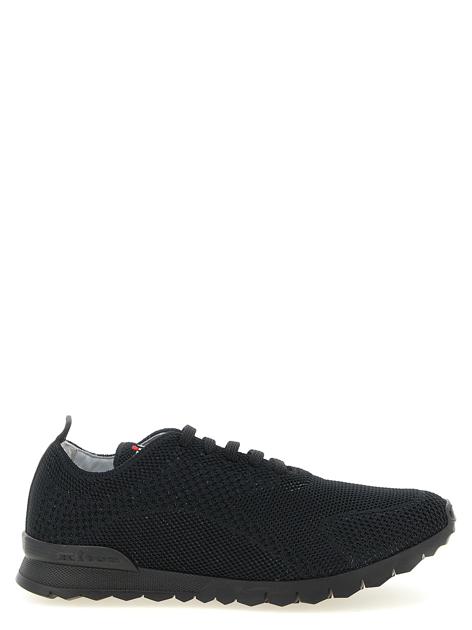 Kiton Black Cotton Athletic Men's Sneakers