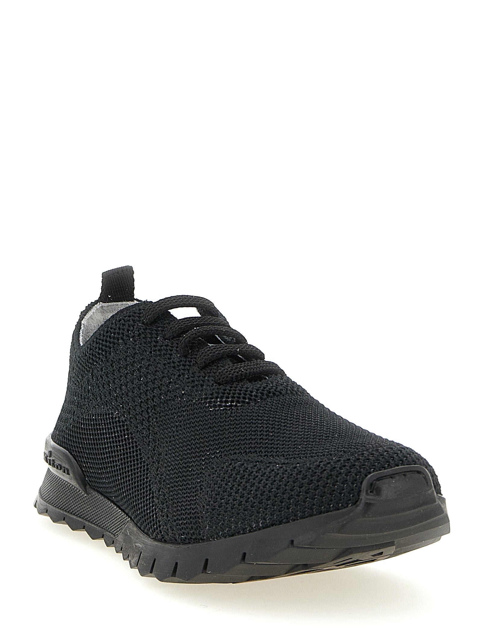 Kiton Black Cotton Athletic Men's Sneakers