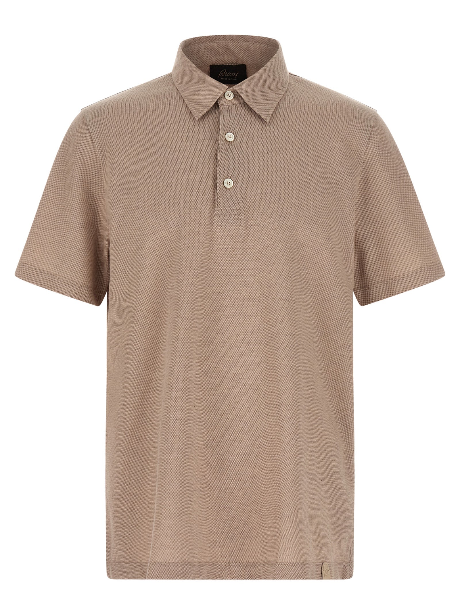 Brioni Beige Cotton Polo Men's Shirt