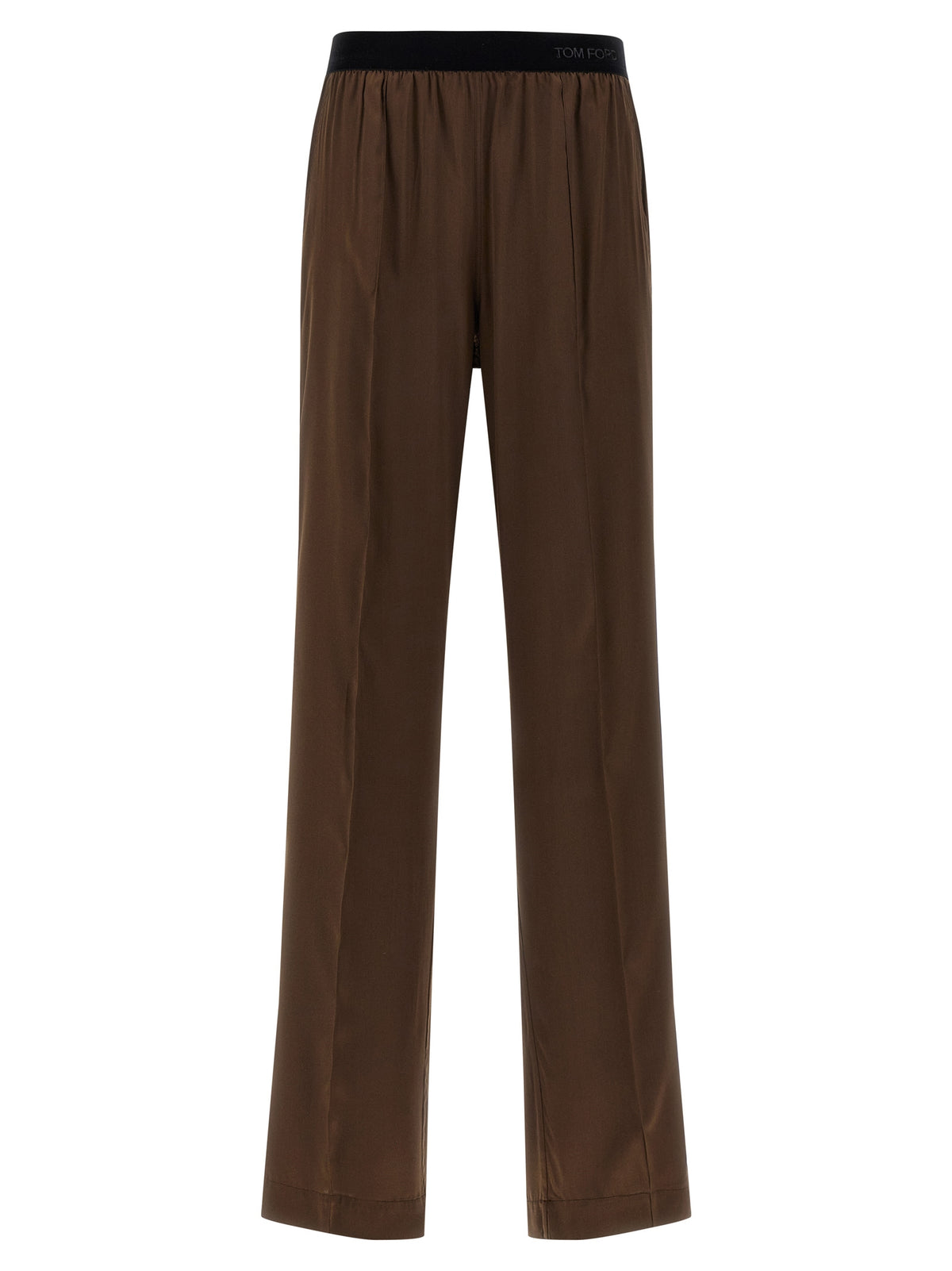 Tom Ford Brown Silk Casual Women's Pants