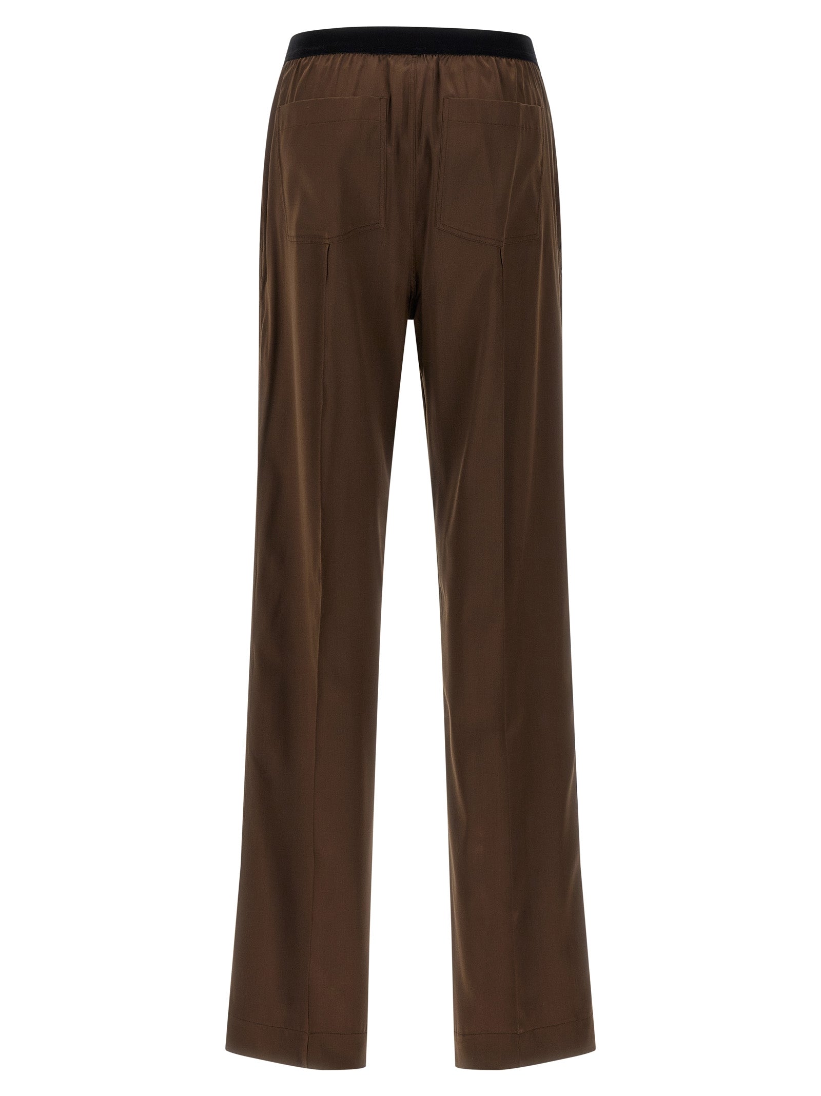 Tom Ford Brown Silk Casual Women's Pants