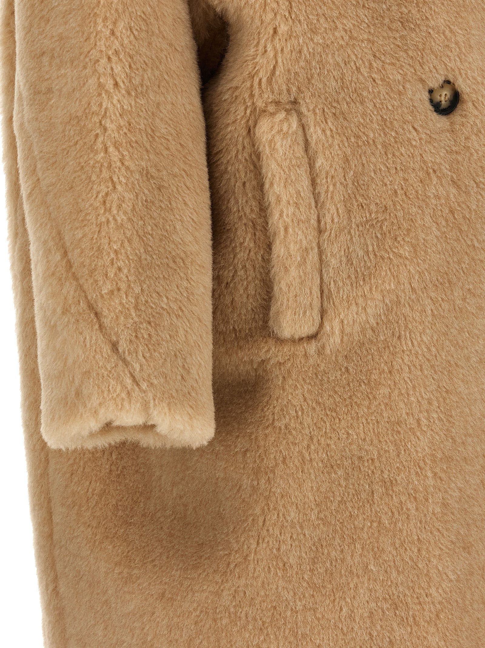 Max Mara Beige Alpaca Leather Women's Coat