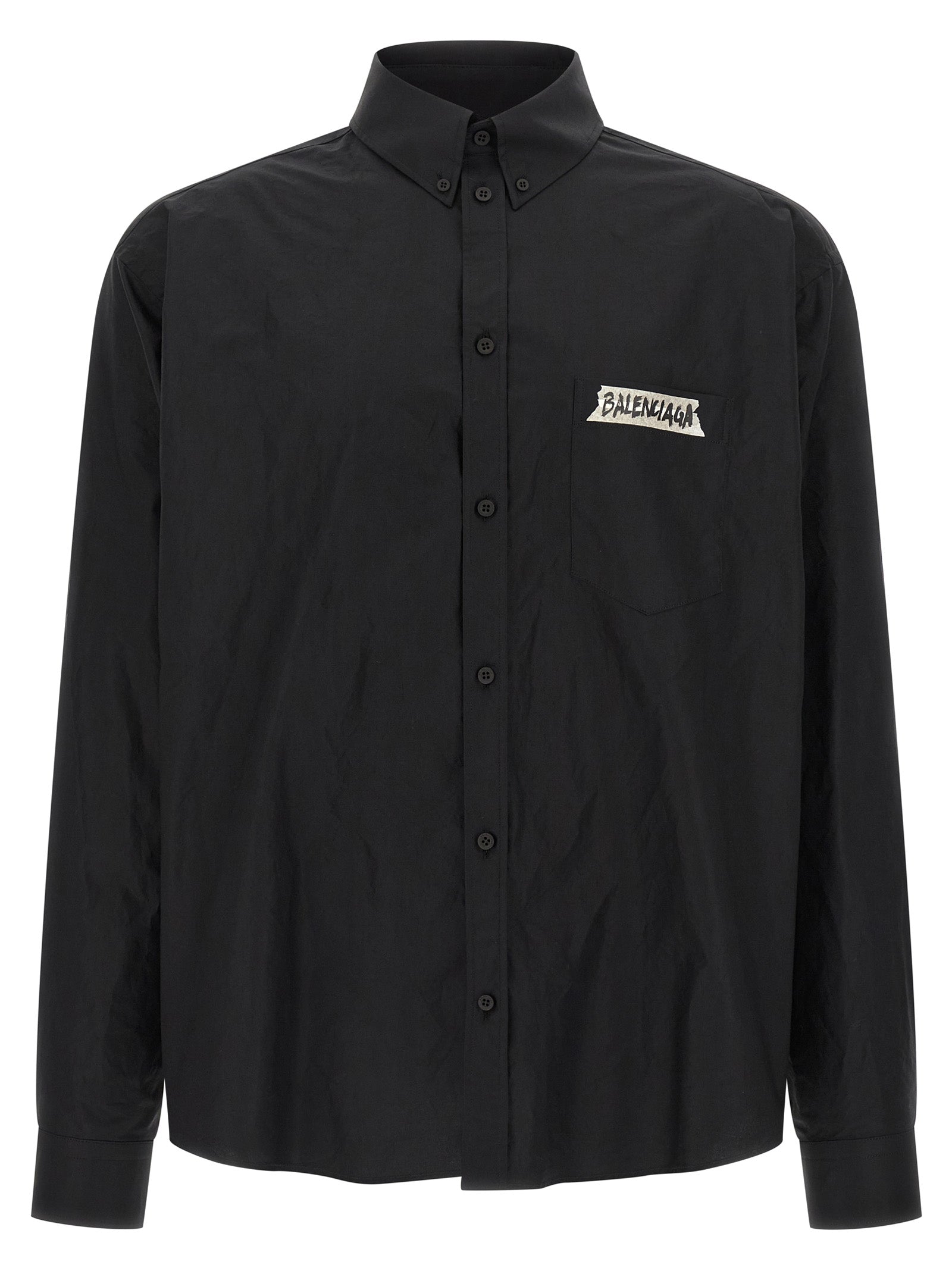 Balenciaga Black Cotton Men's Blouse