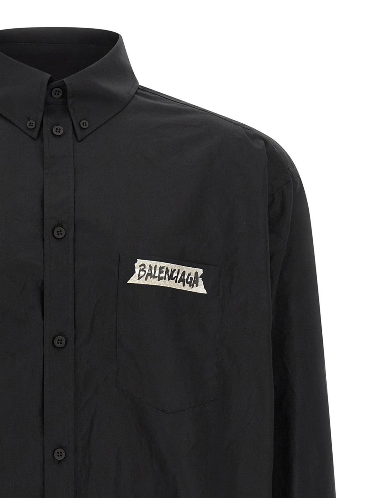 Balenciaga Black Cotton Men's Blouse